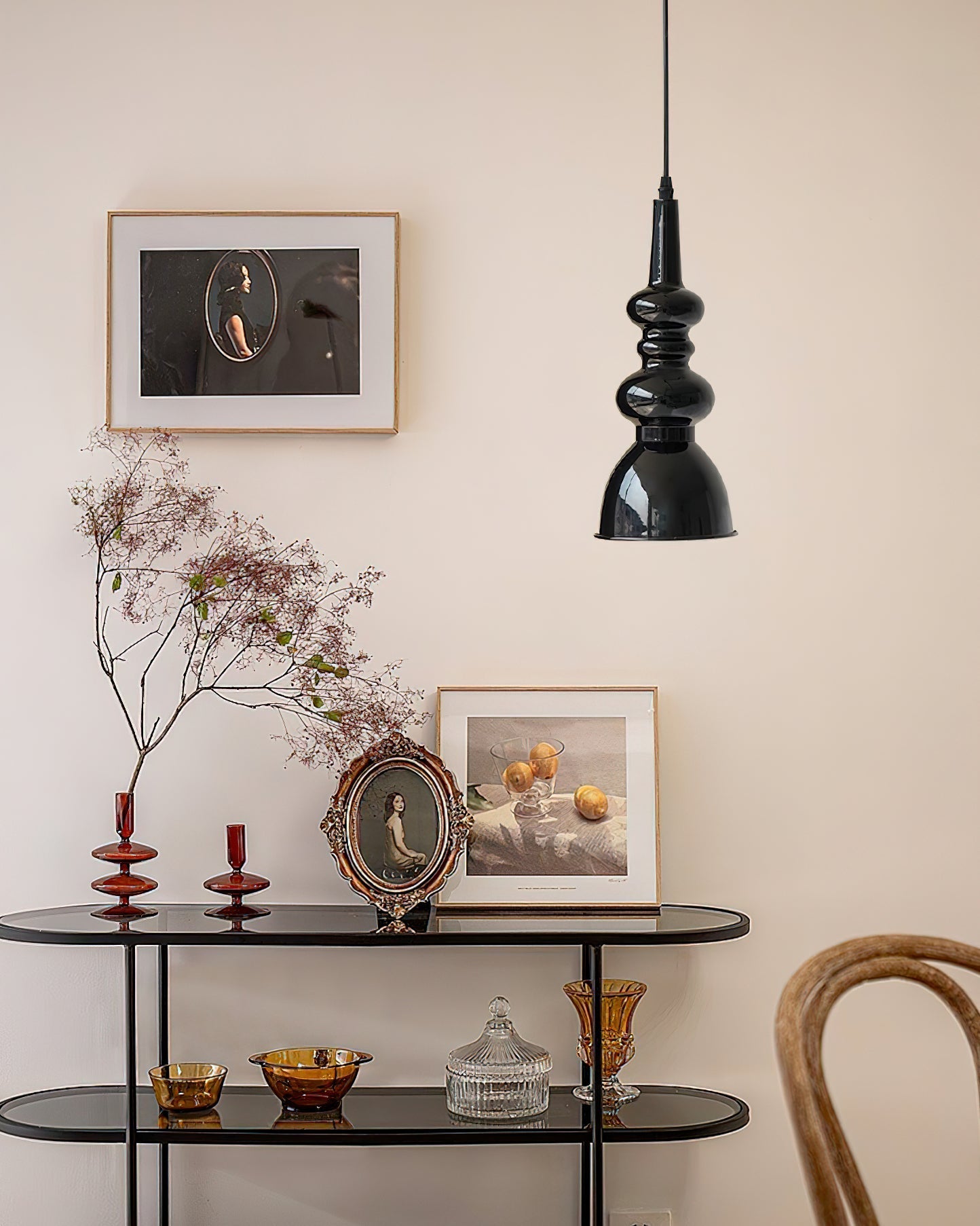 Hven Nordic Art Noir Pendant Light-Neutral Decor