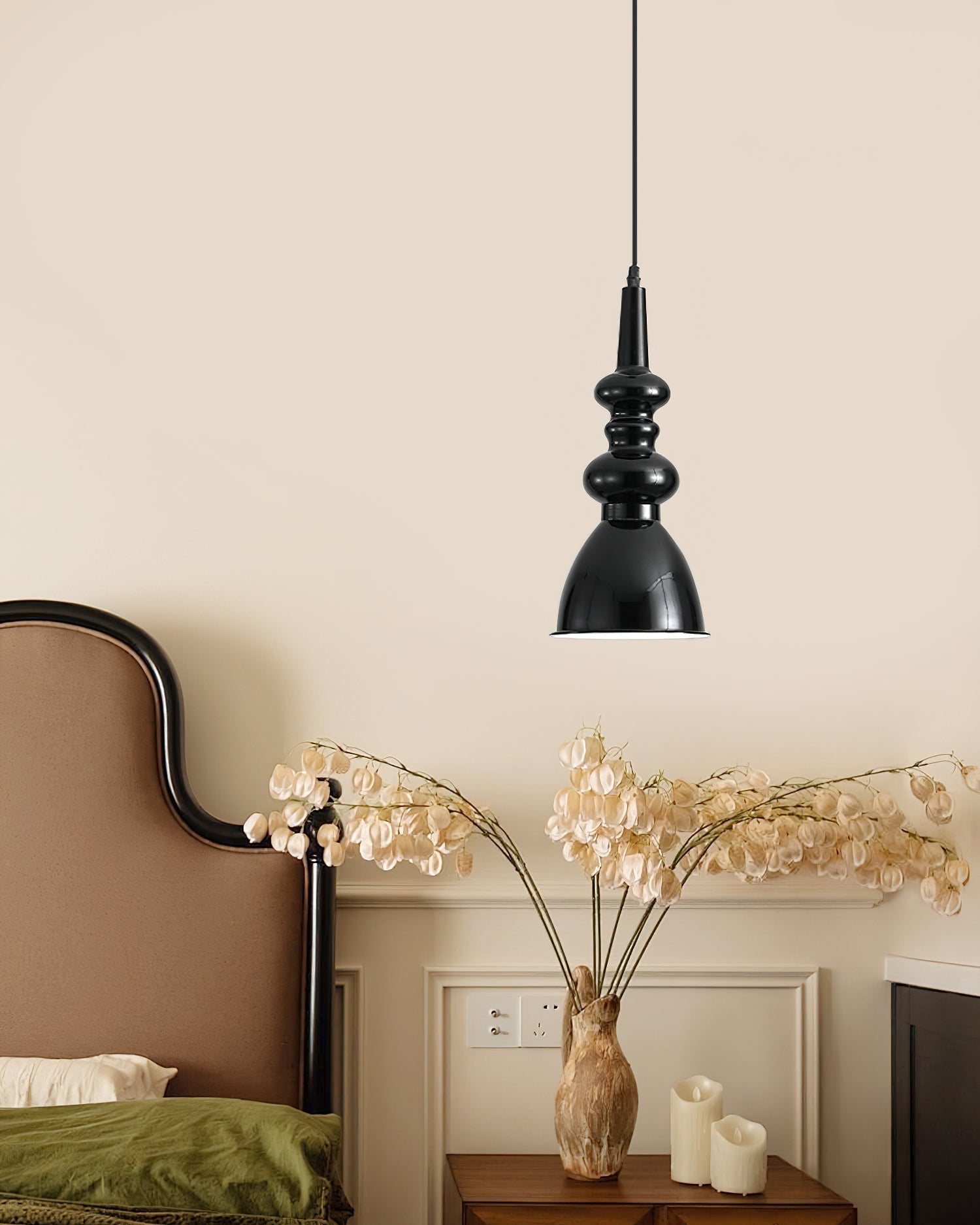 Hven Nordic Art Noir Pendant Light-Neutral Decor