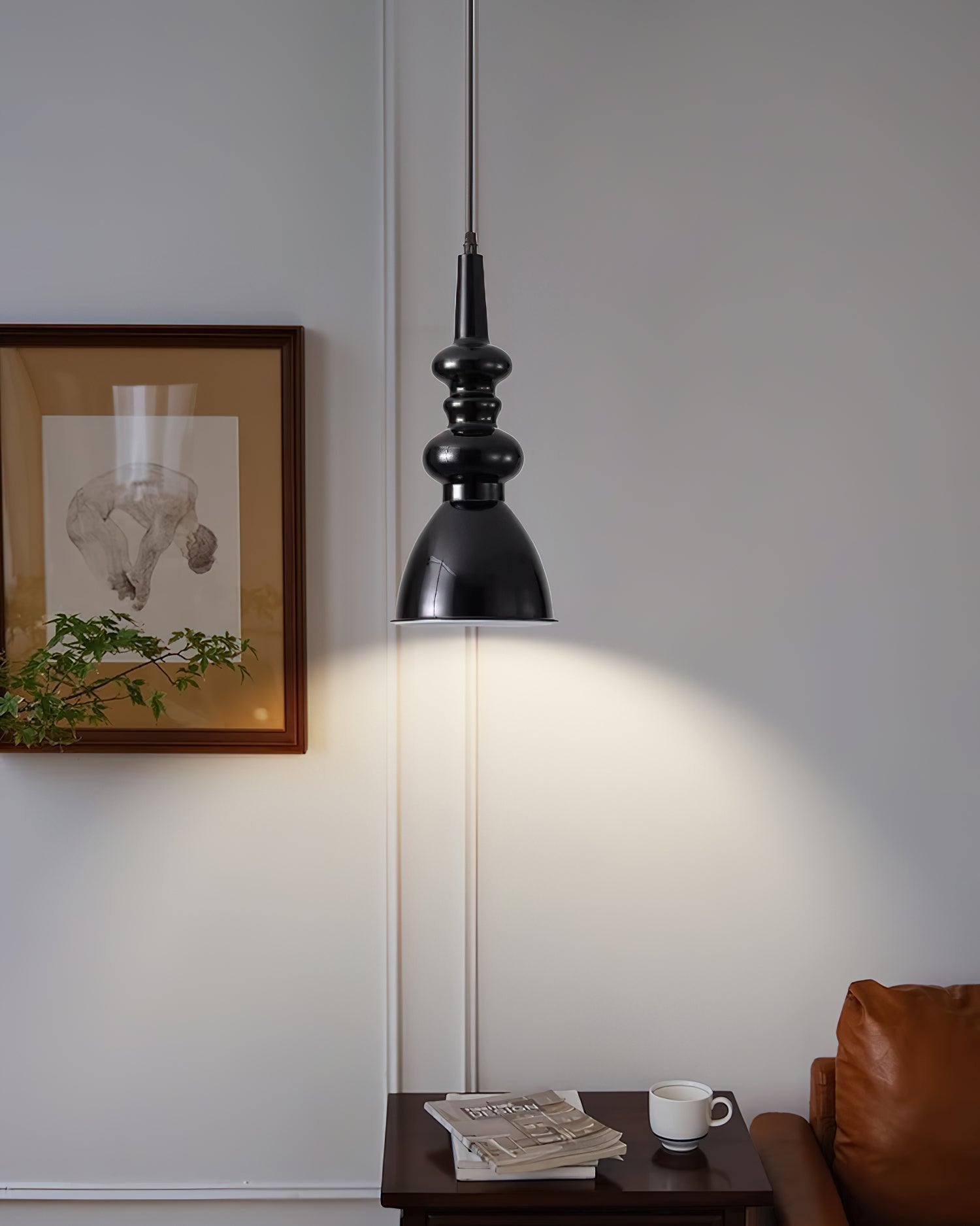 Hven Nordic Art Noir Pendant Light-Neutral Decor