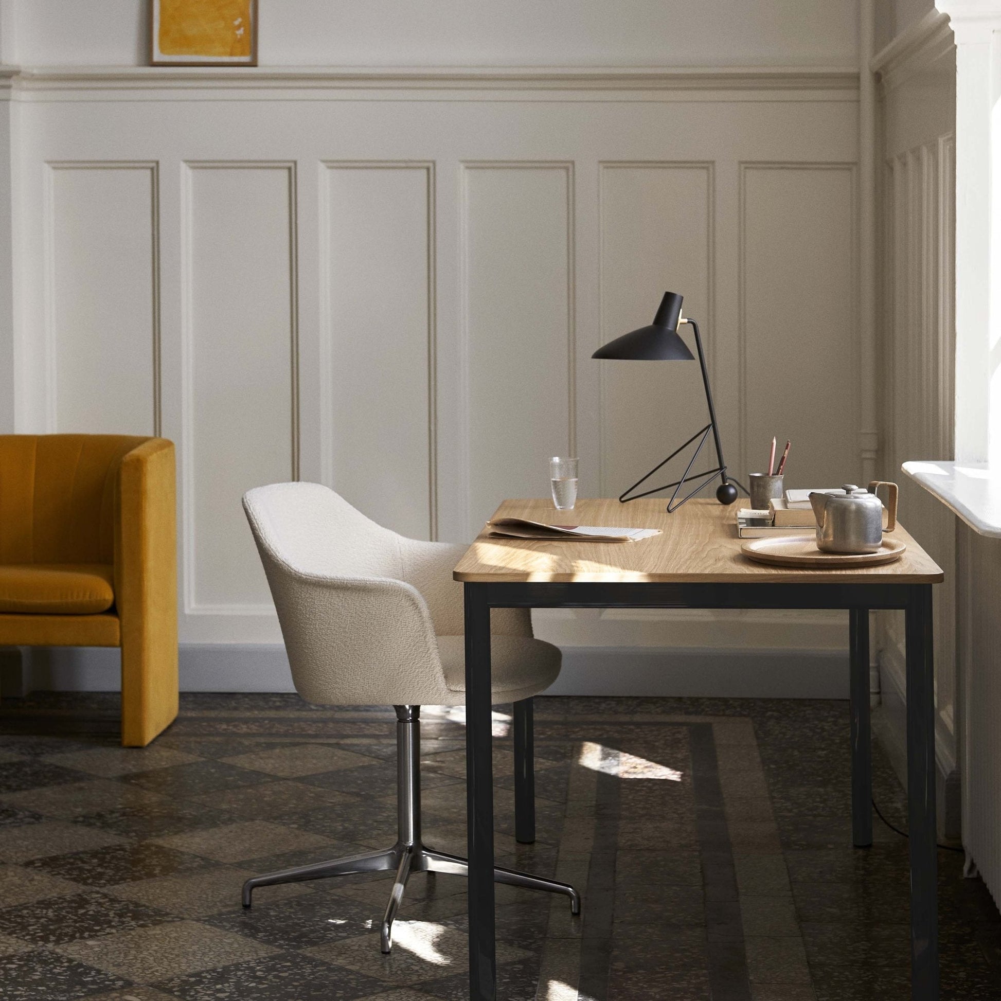 Pivot Industrial Table Lamp-Neutral Decor