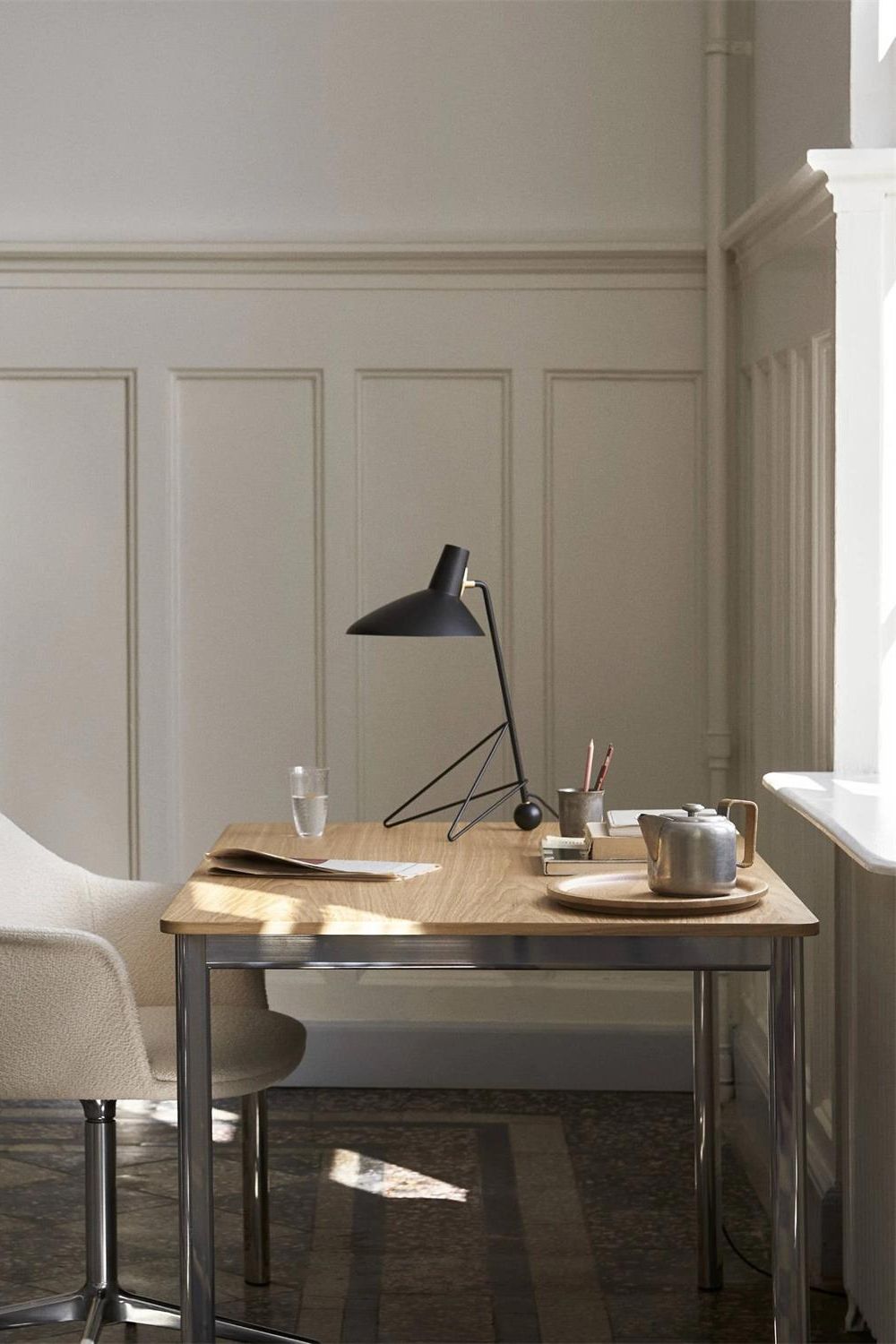 Pivot Industrial Table Lamp-Neutral Decor