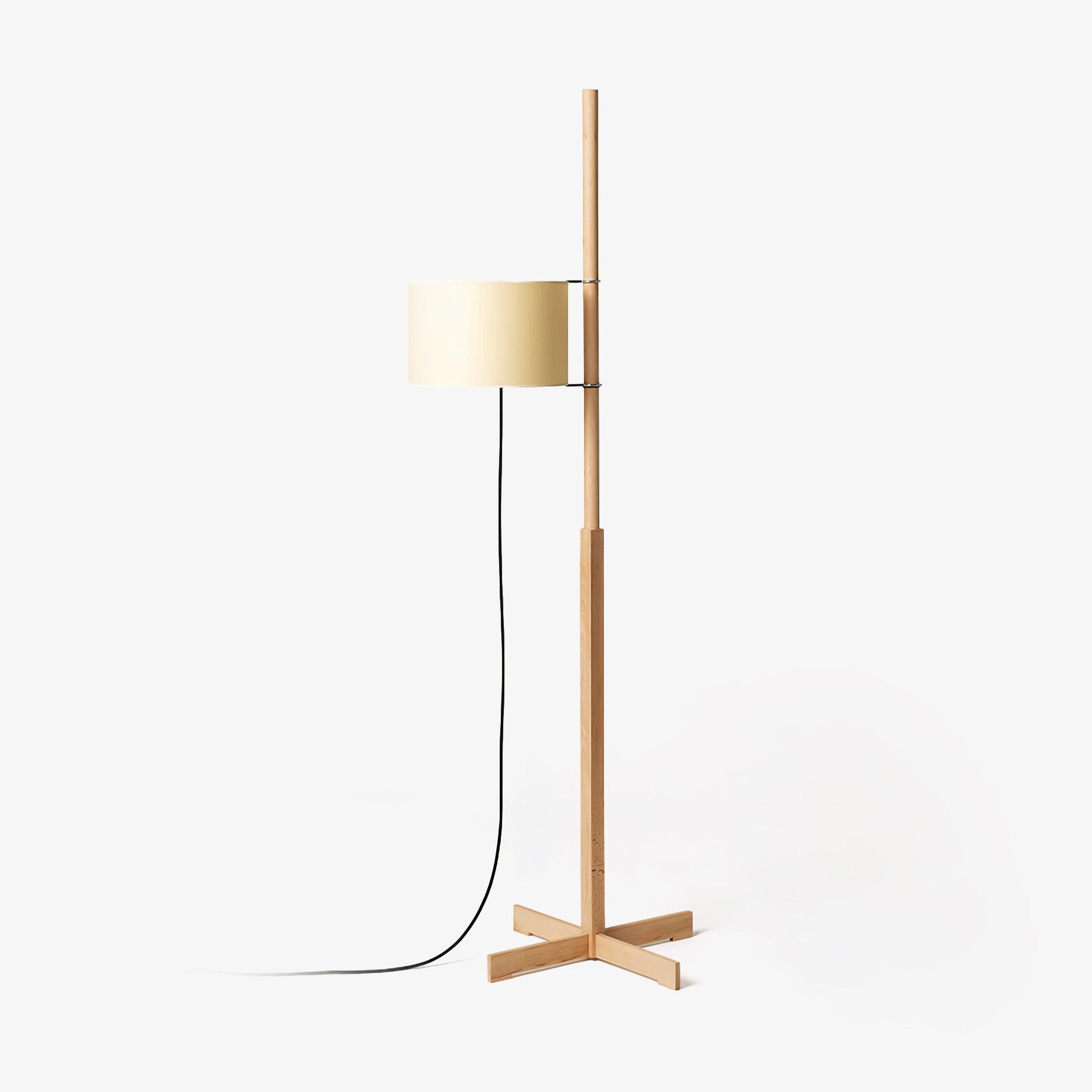 Vindis Wood Fabric Floor Lamp-Neutral Decor