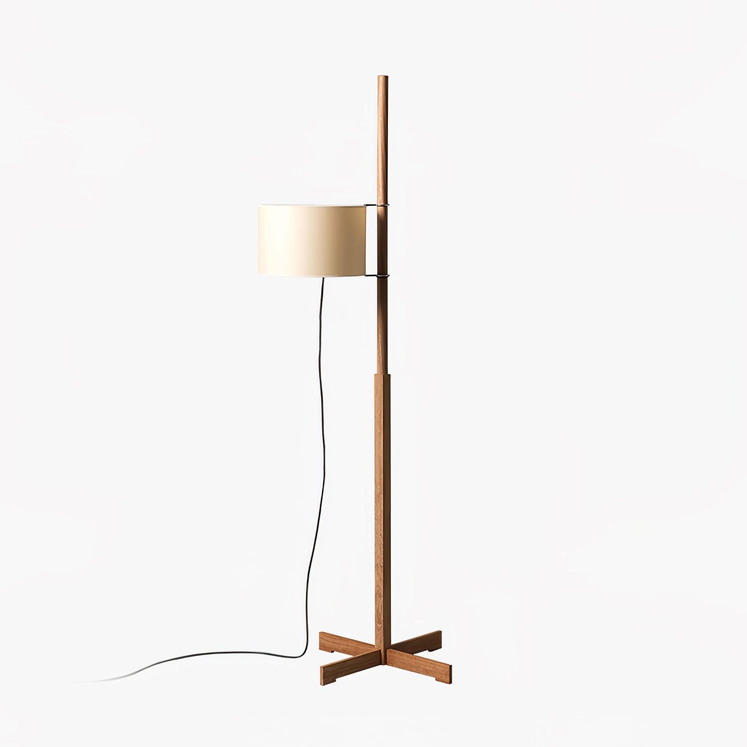 Vindis Wood Fabric Floor Lamp-Neutral Decor