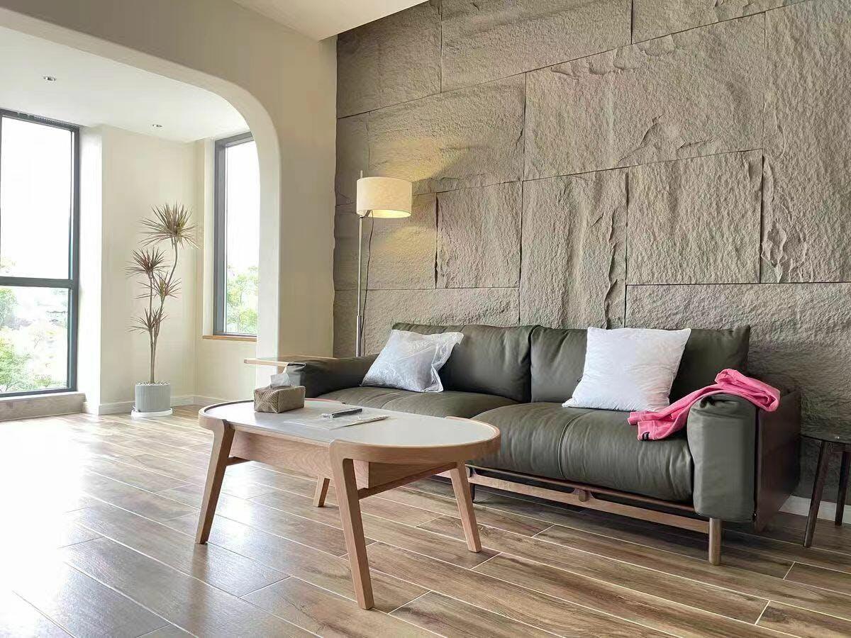 Vindis Wood Fabric Floor Lamp-Neutral Decor