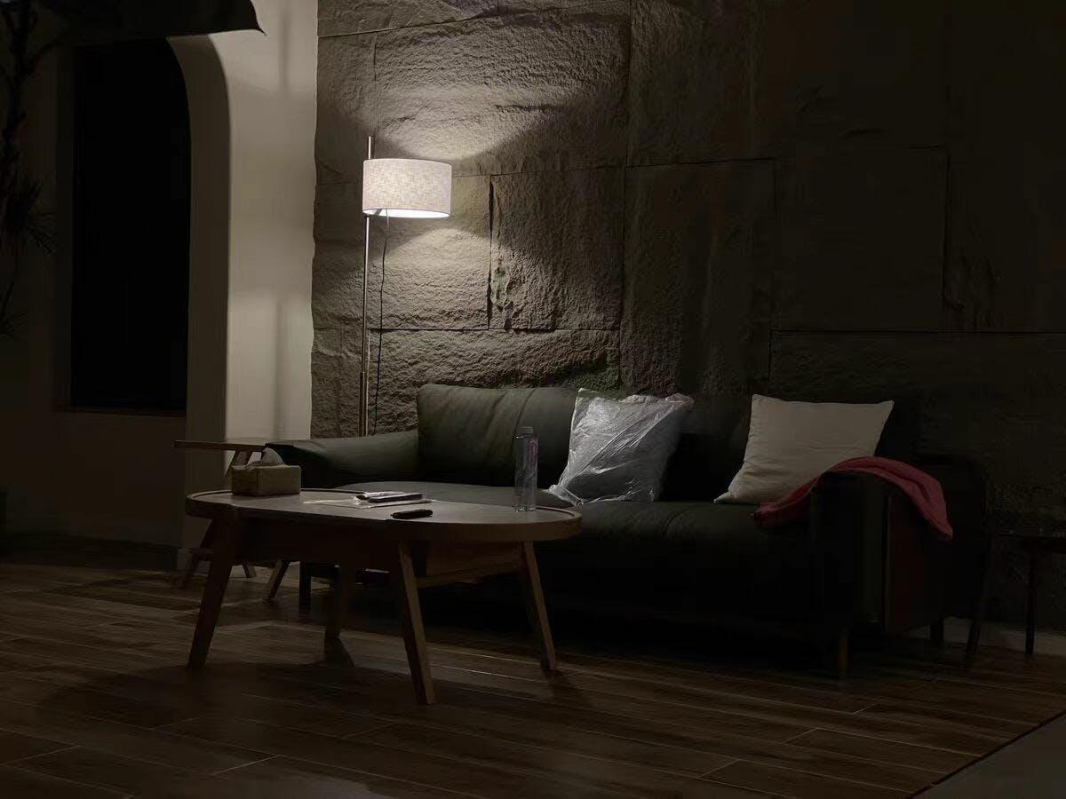 Vindis Wood Fabric Floor Lamp-Neutral Decor
