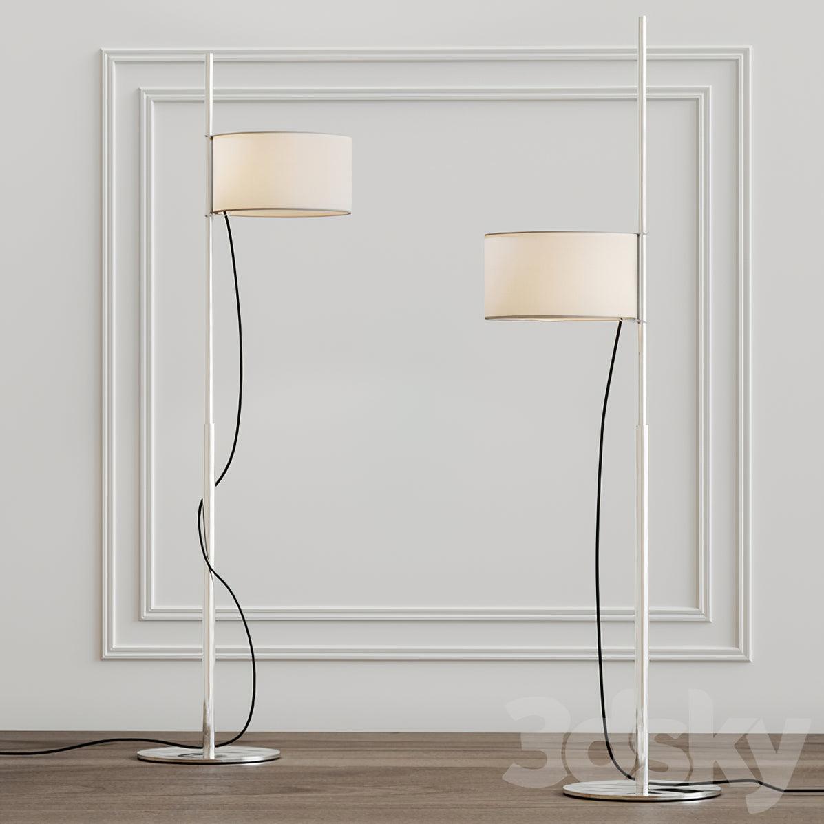 Vindis Wood Fabric Floor Lamp-Neutral Decor