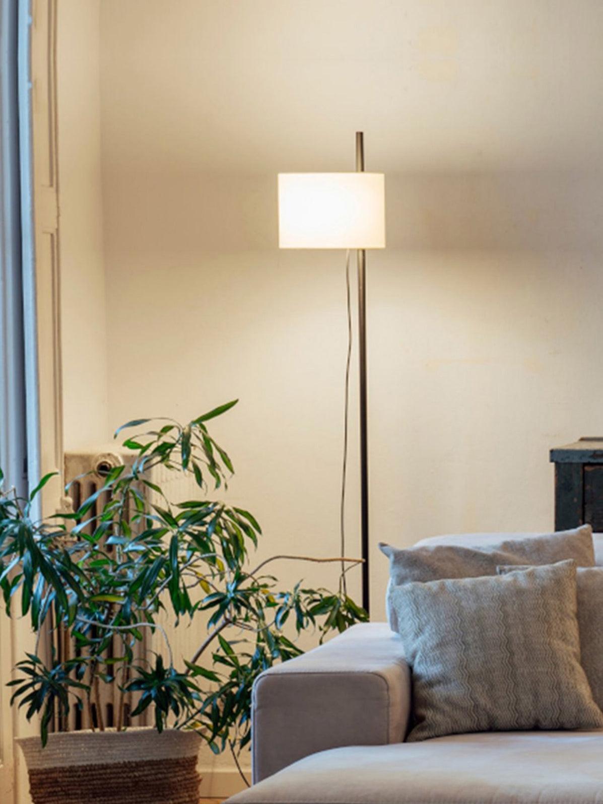 Vindis Wood Fabric Floor Lamp-Neutral Decor