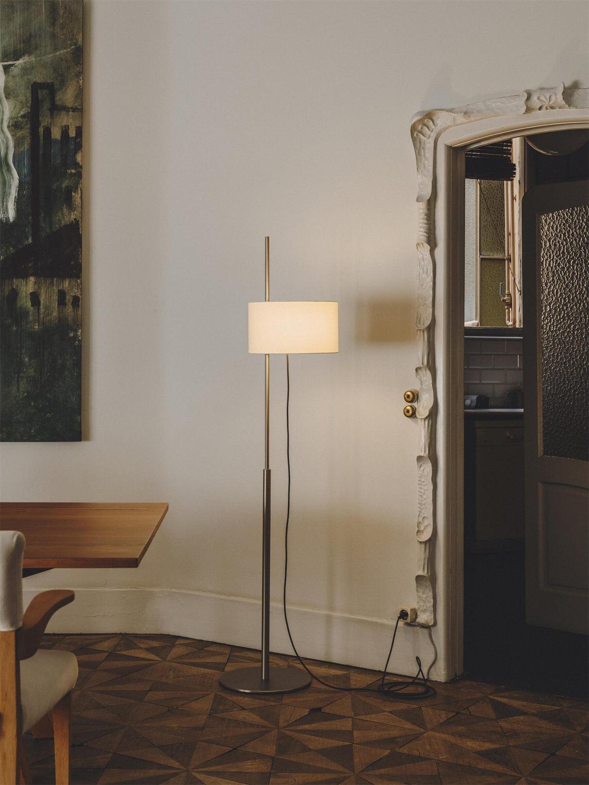 Vindis Wood Fabric Floor Lamp-Neutral Decor