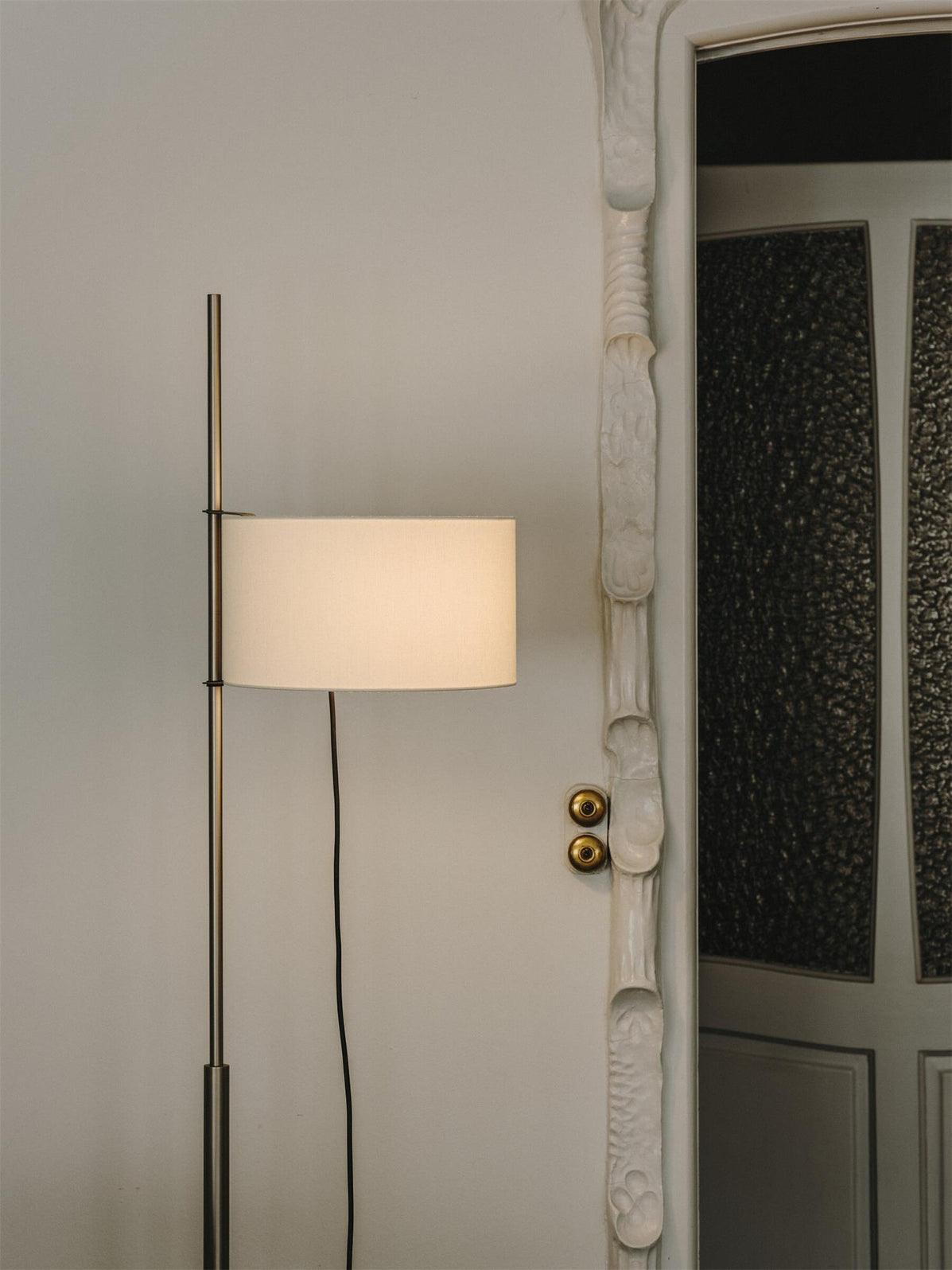 Vindis Wood Fabric Floor Lamp-Neutral Decor