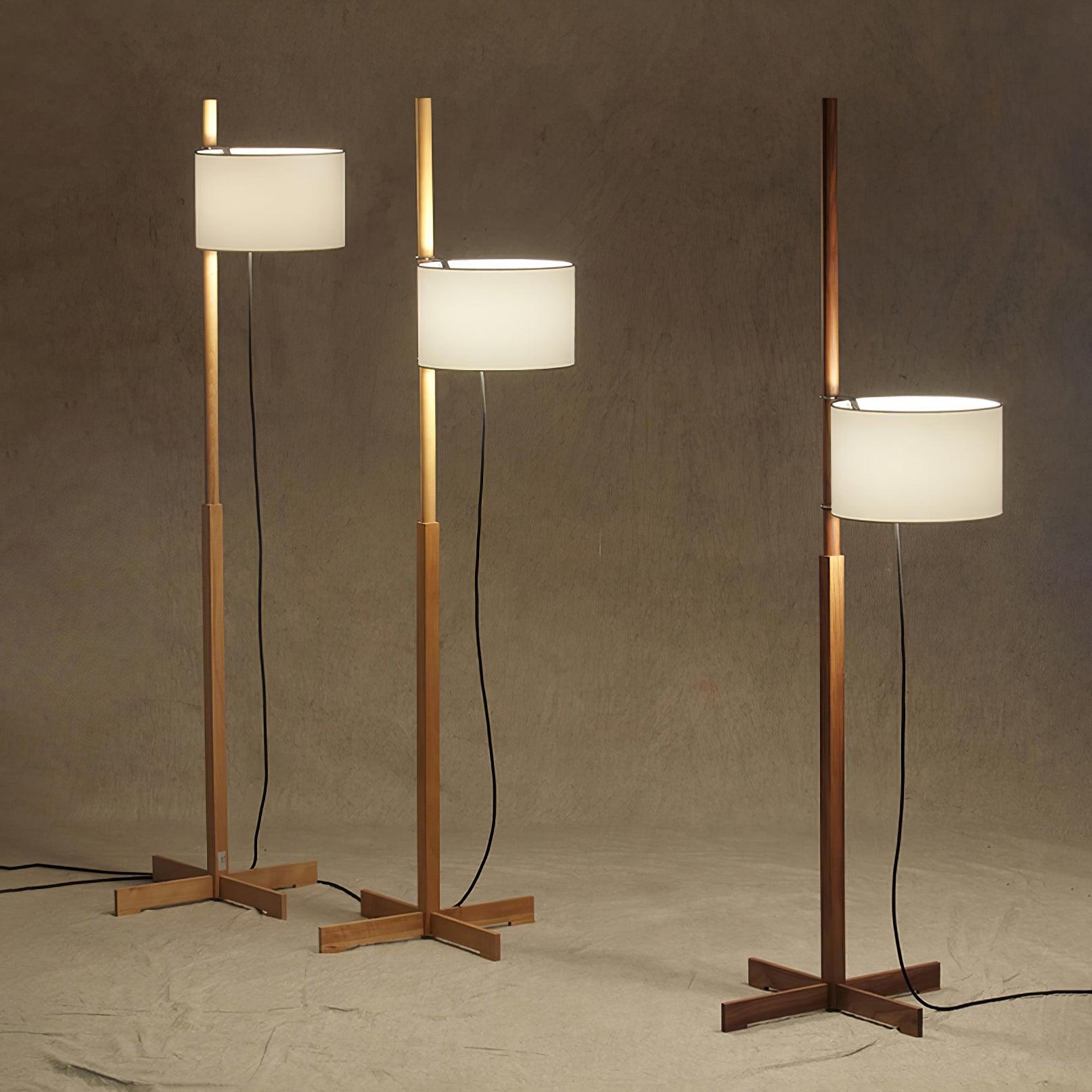 Vindis Wood Fabric Floor Lamp-Neutral Decor
