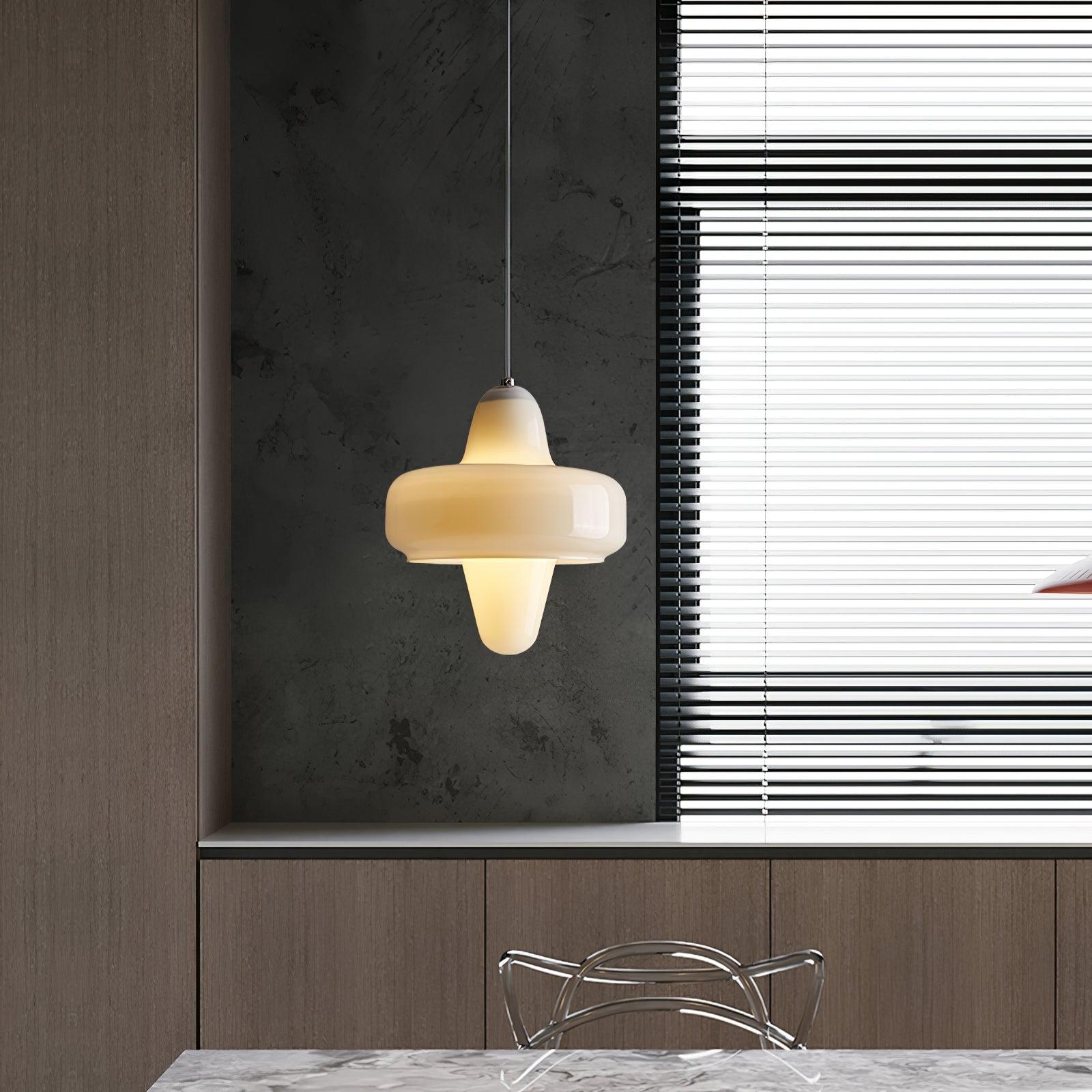 Nuvia Minimalist Glass Pendant Lamp-Neutral Decor