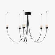Lustra Chandelier Swaying Elegance Glass-Neutral Decor