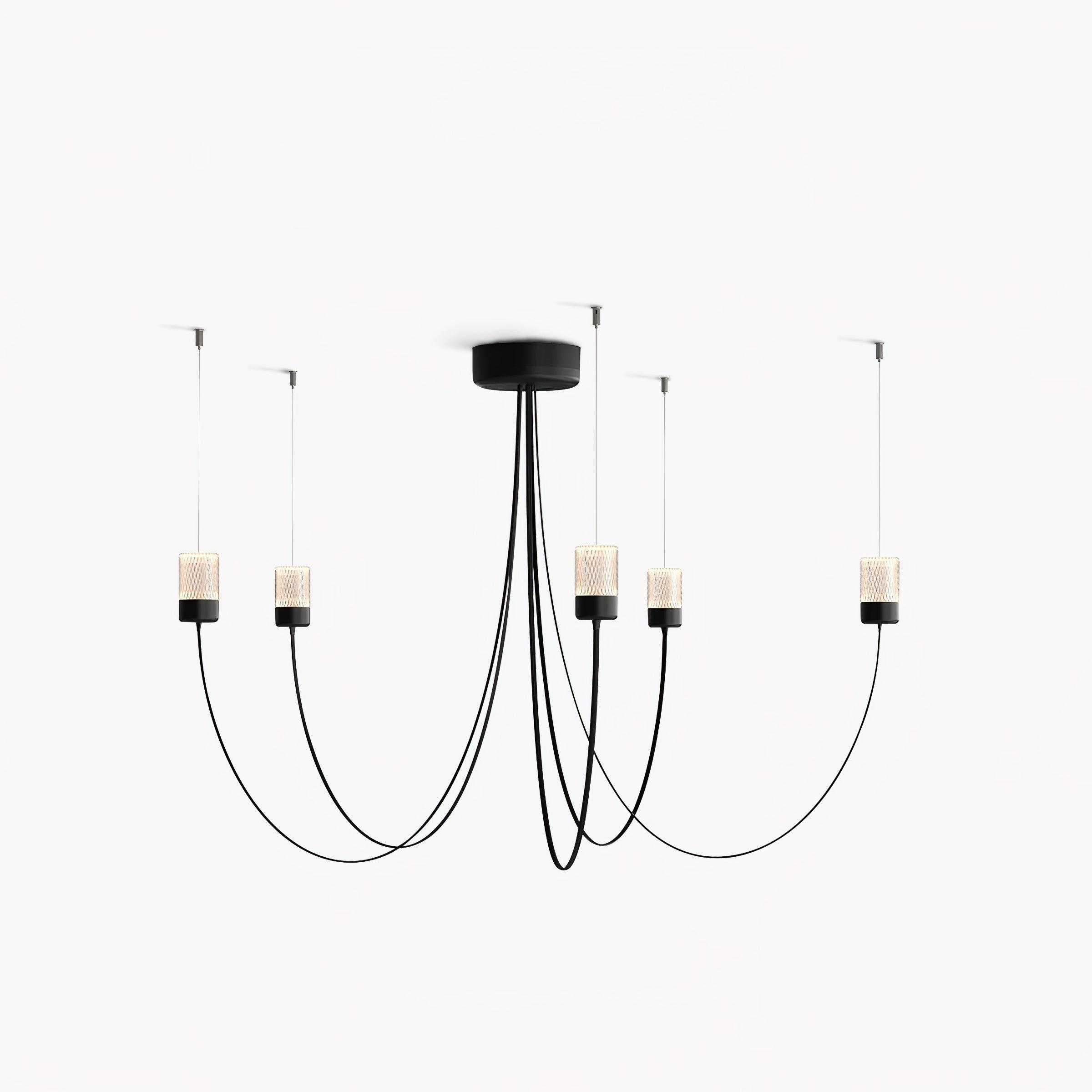 Lustra Chandelier Swaying Elegance Glass-Neutral Decor