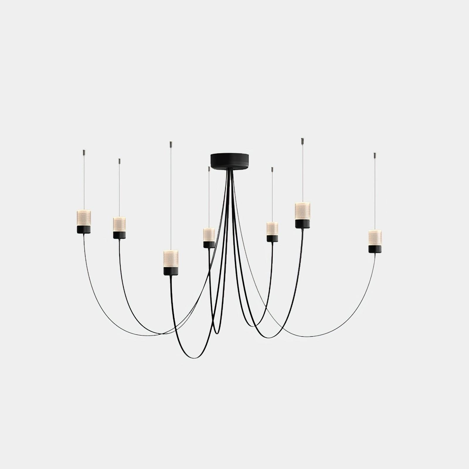 Lustra Chandelier Swaying Elegance Glass-Neutral Decor