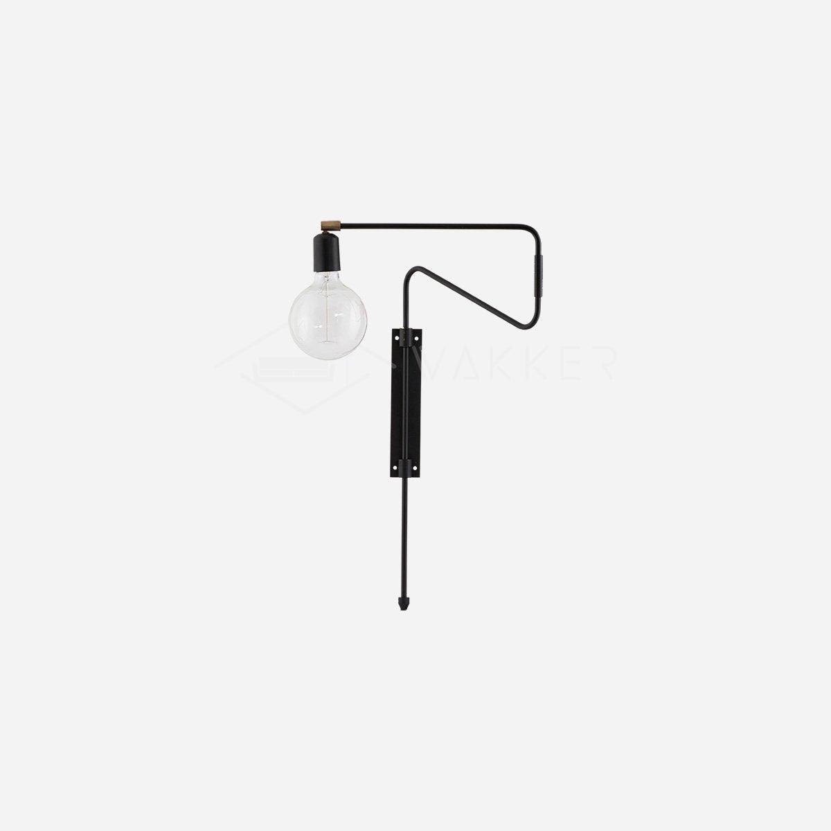 Elsoreth Modern Minimalist Swing Wall Lamp-Neutral Decor