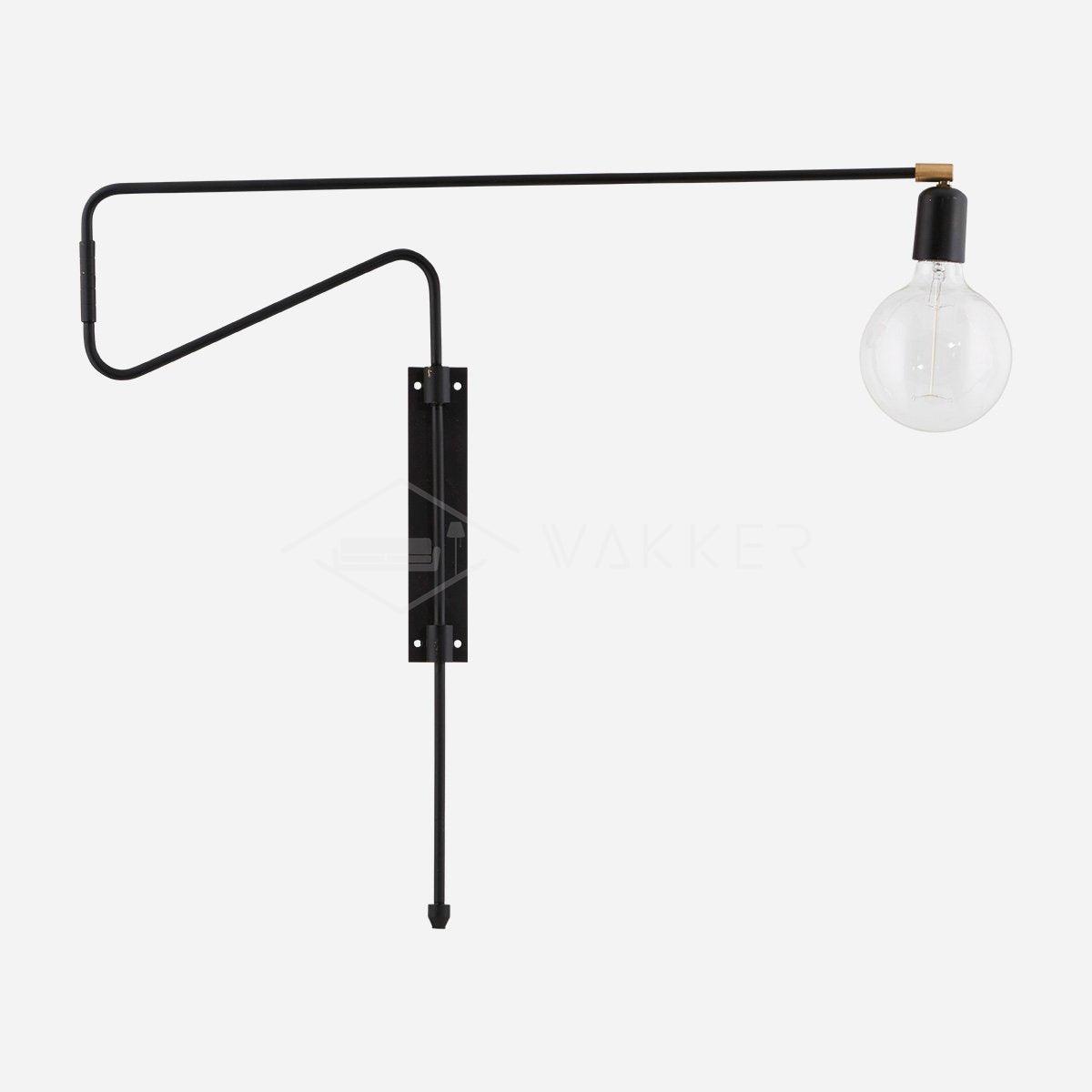 Elsoreth Modern Minimalist Swing Wall Lamp-Neutral Decor