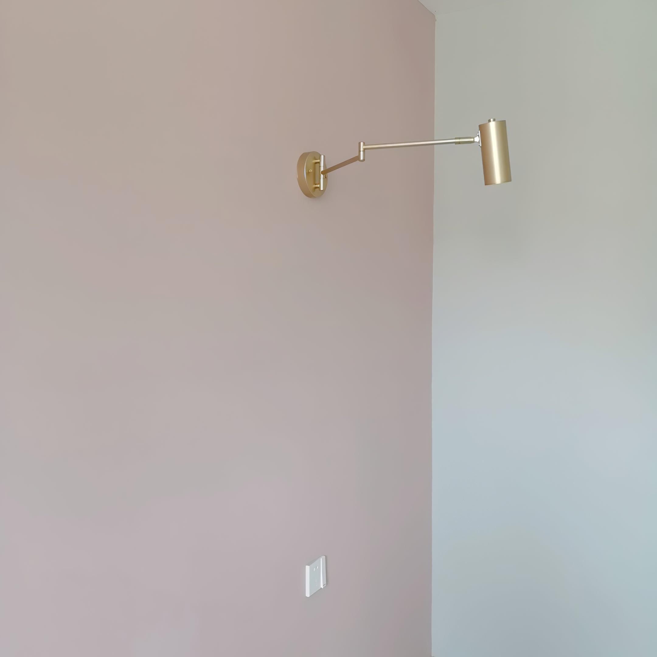 Lustra Wall Sconce Brass Swing Arm Adjustable-Neutral Decor