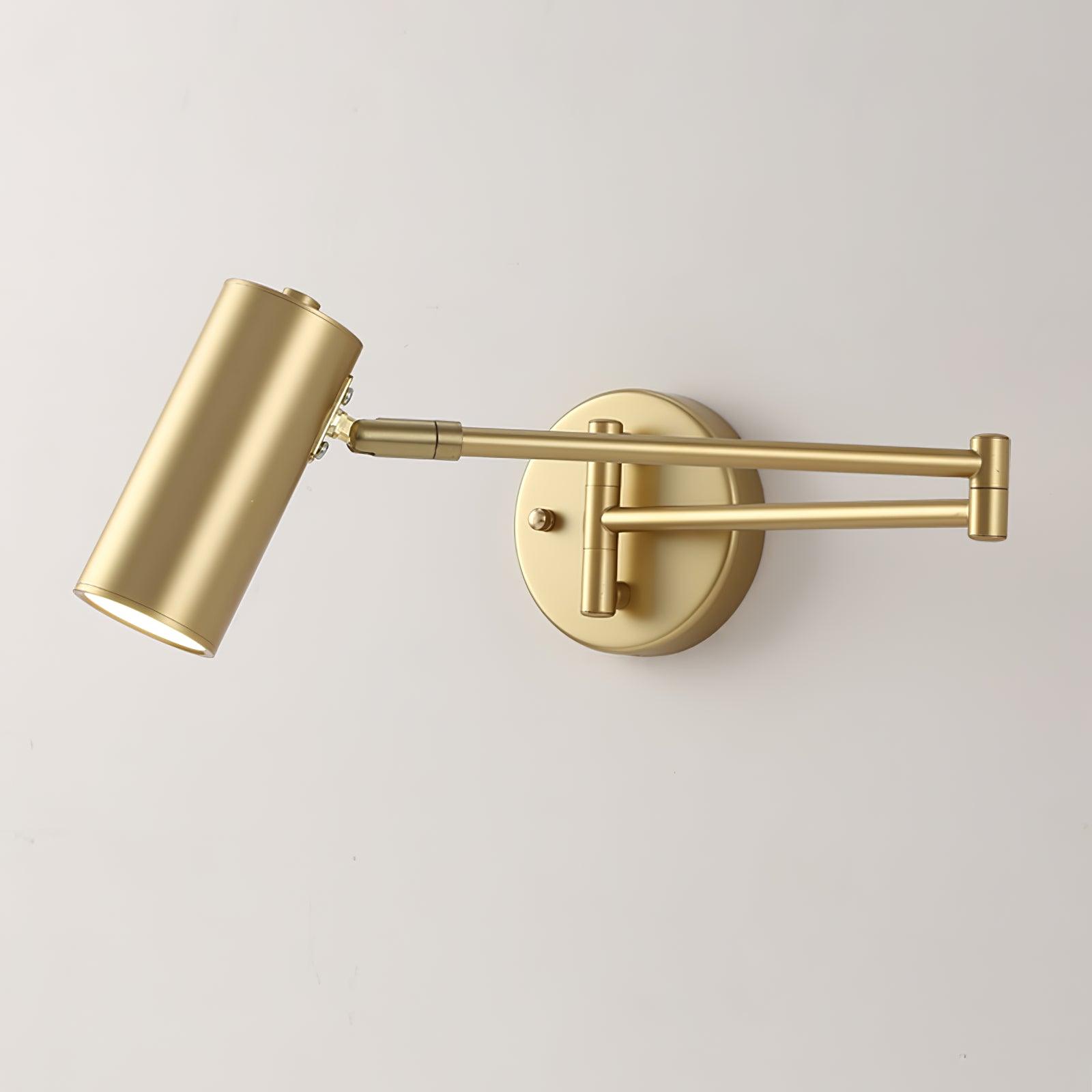 Lustra Wall Sconce Brass Swing Arm Adjustable-Neutral Decor