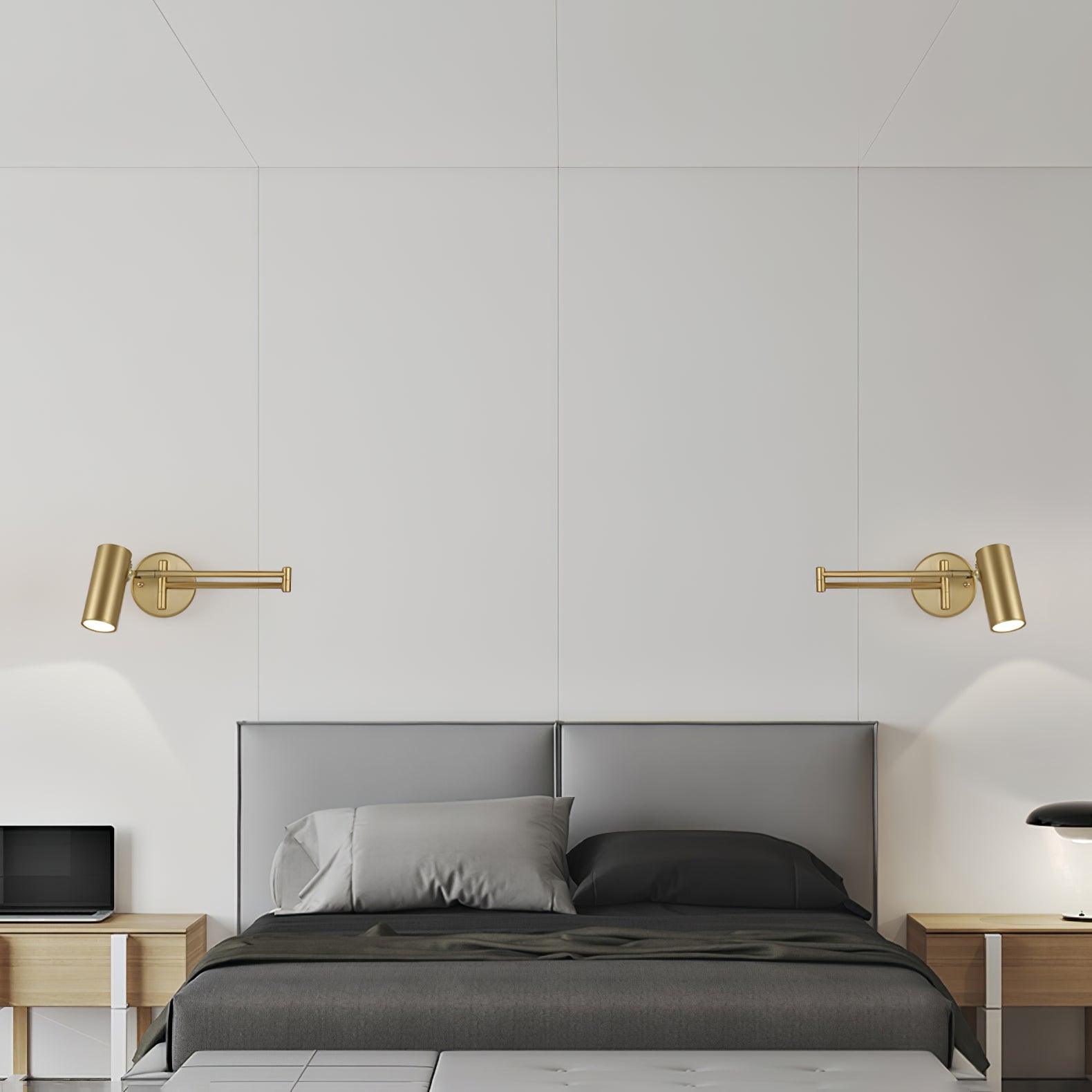 Lustra Wall Sconce Brass Swing Arm Adjustable-Neutral Decor