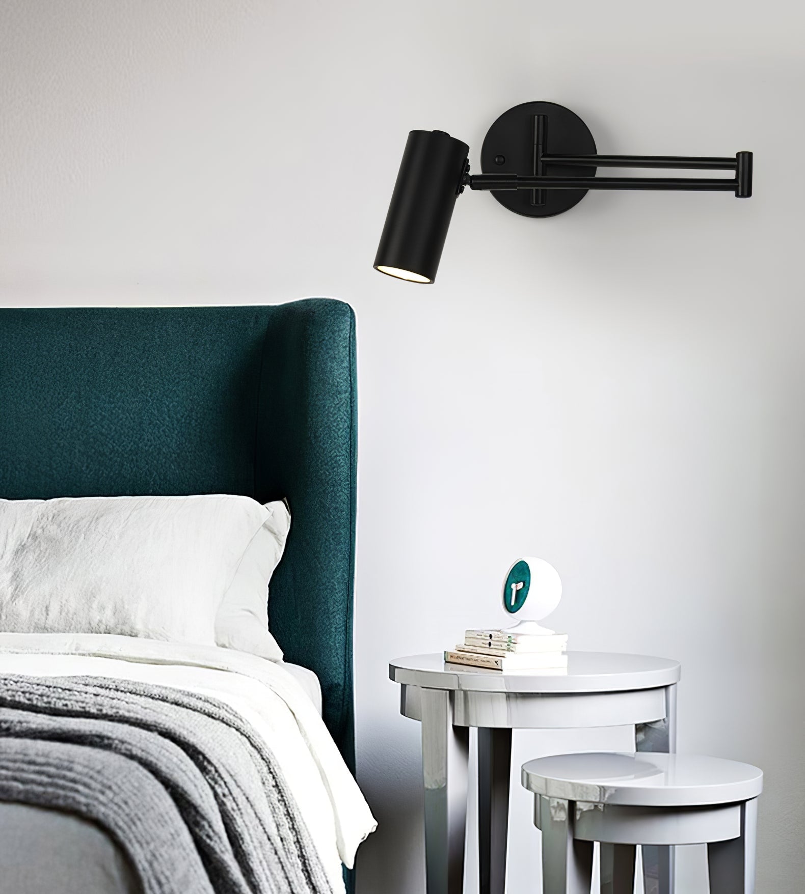 Lustra Wall Sconce Brass Swing Arm Adjustable-Neutral Decor