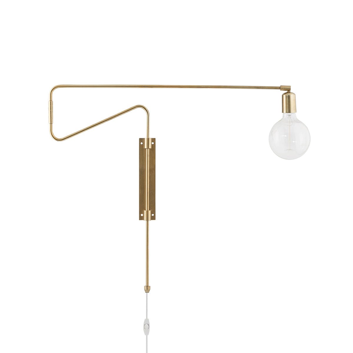 Elsoreth Modern Minimalist Swing Wall Lamp-Neutral Decor