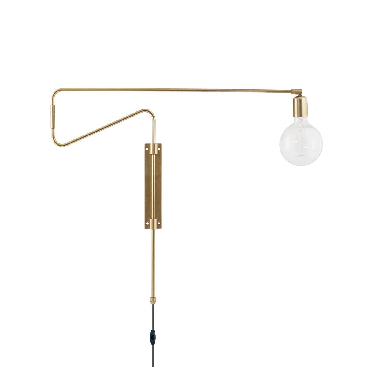 Elsoreth Modern Minimalist Swing Wall Lamp-Neutral Decor
