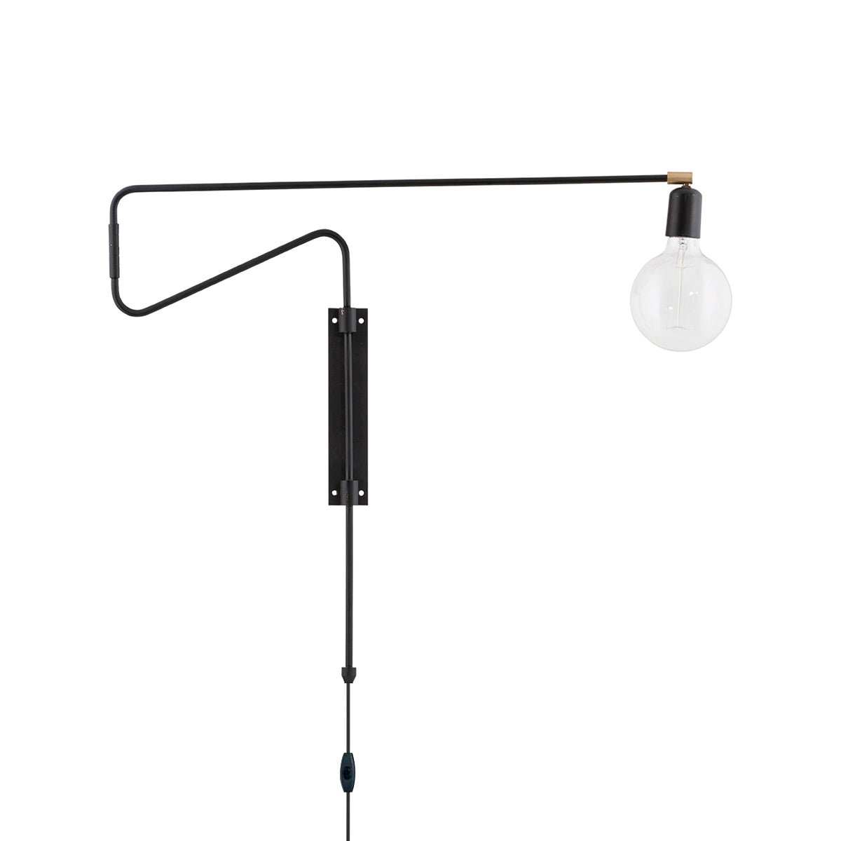 Elsoreth Modern Minimalist Swing Wall Lamp-Neutral Decor
