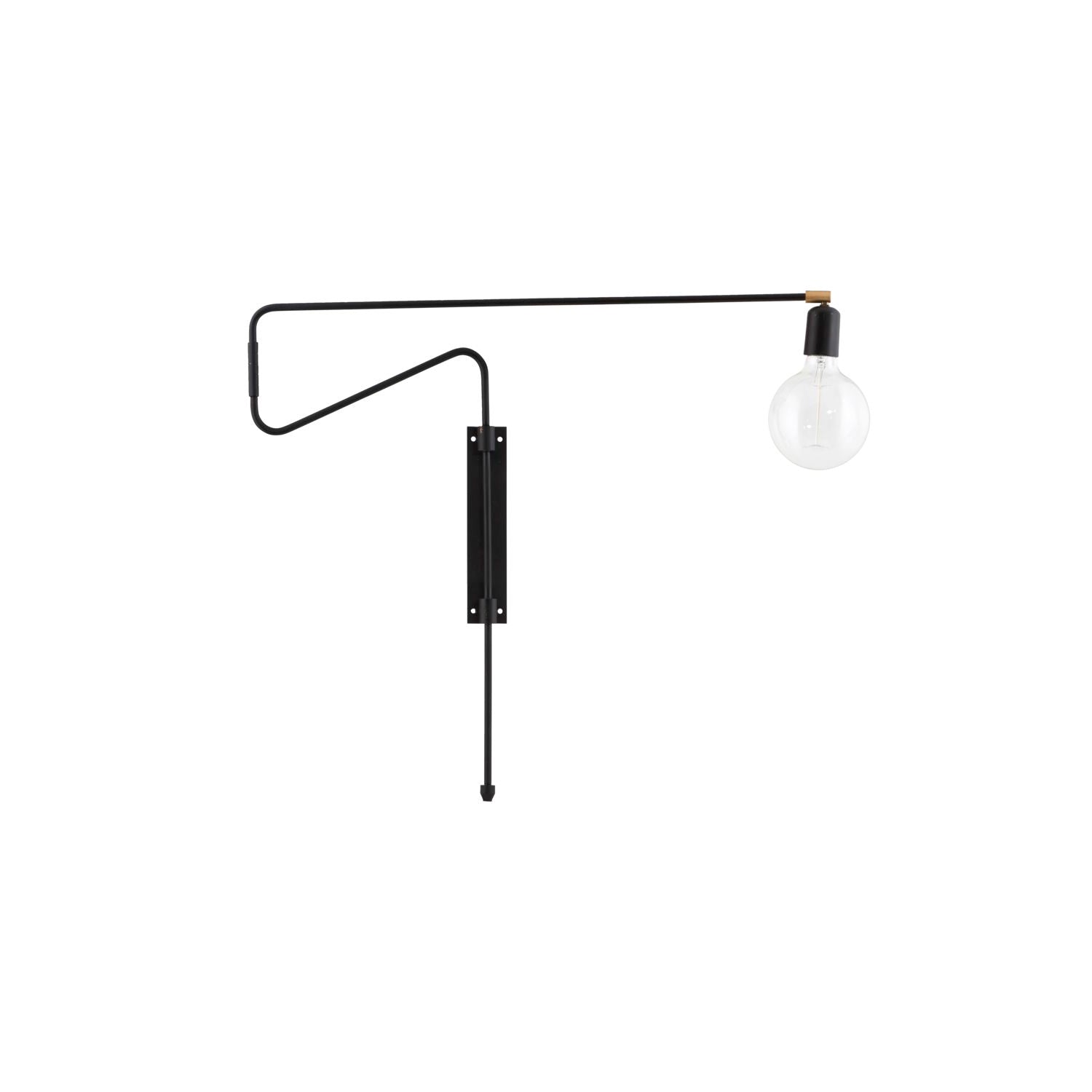 Elsoreth Modern Minimalist Swing Wall Lamp-Neutral Decor