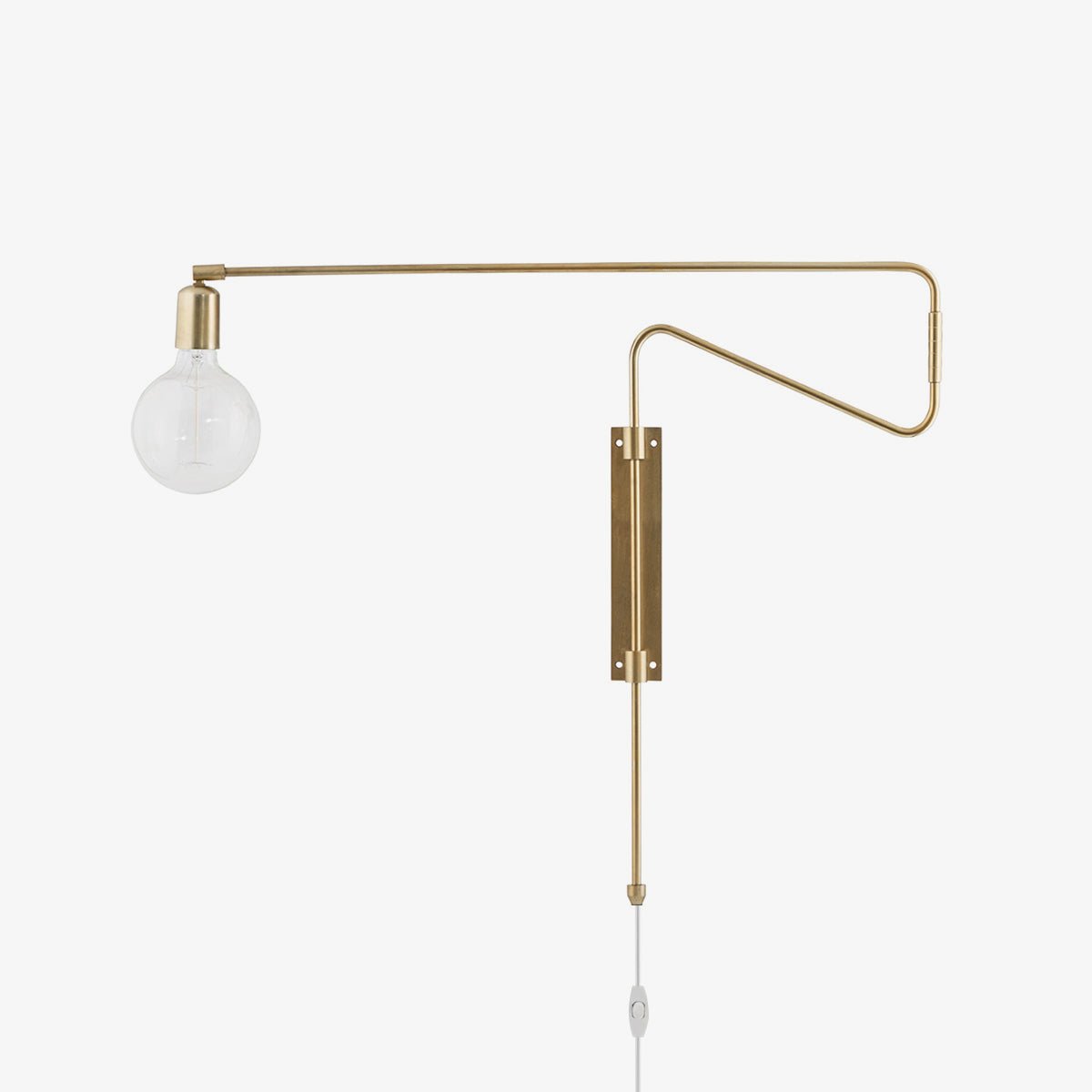 Elsoreth Modern Minimalist Swing Wall Lamp-Neutral Decor