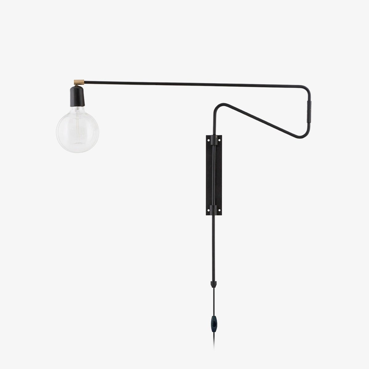 Elsoreth Modern Minimalist Swing Wall Lamp-Neutral Decor