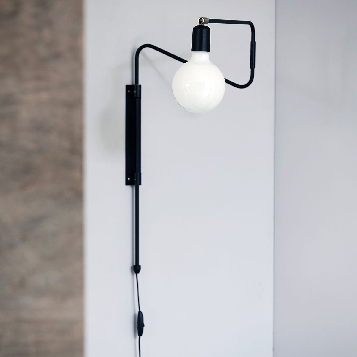 Elsoreth Modern Minimalist Swing Wall Lamp-Neutral Decor