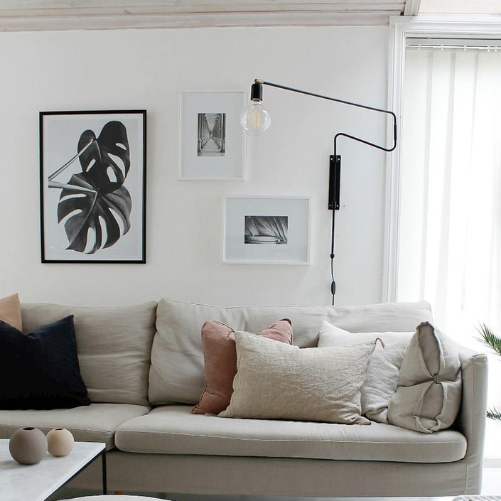 Elsoreth Modern Minimalist Swing Wall Lamp-Neutral Decor