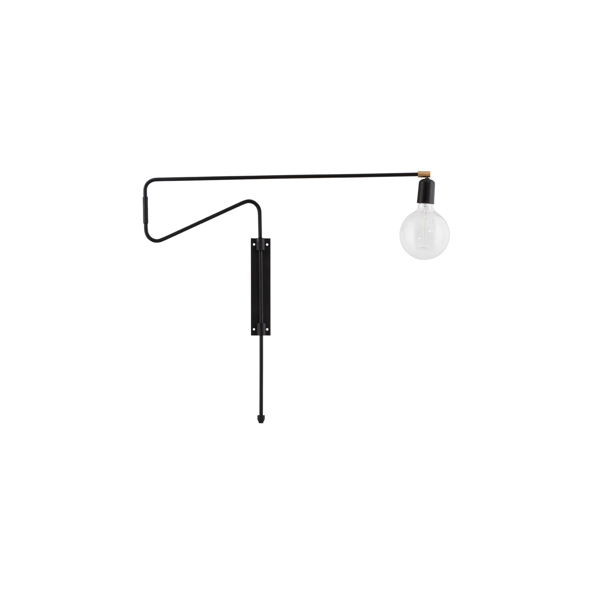 Elsoreth Modern Minimalist Swing Wall Lamp-Neutral Decor