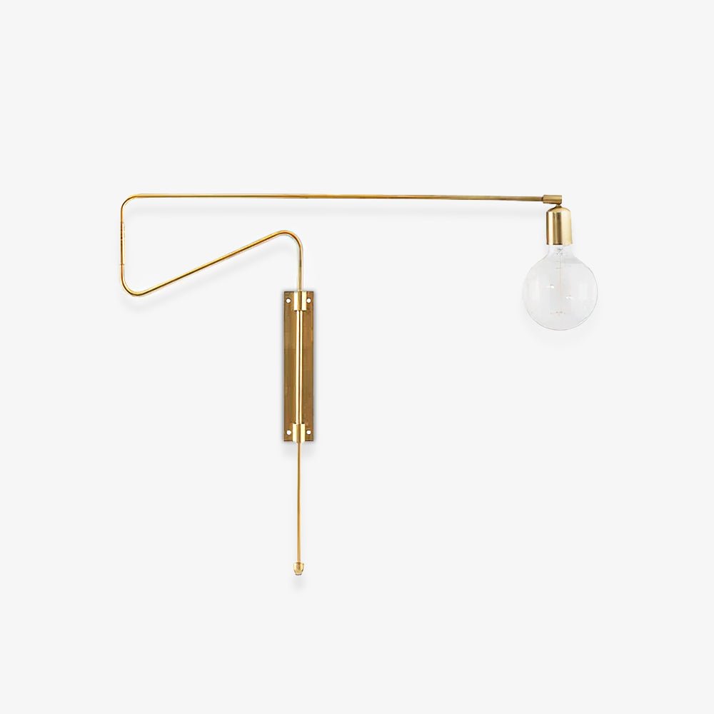 Elsoreth Modern Minimalist Swing Wall Lamp-Neutral Decor