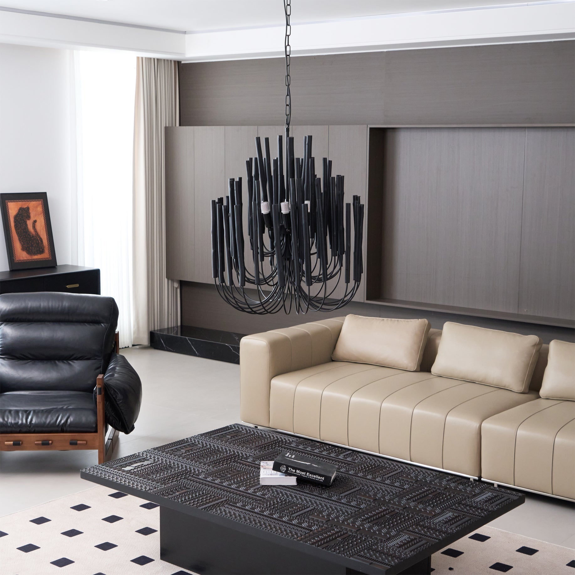 Xantir Postmodern Luxury Wood Chandelier-Neutral Decor