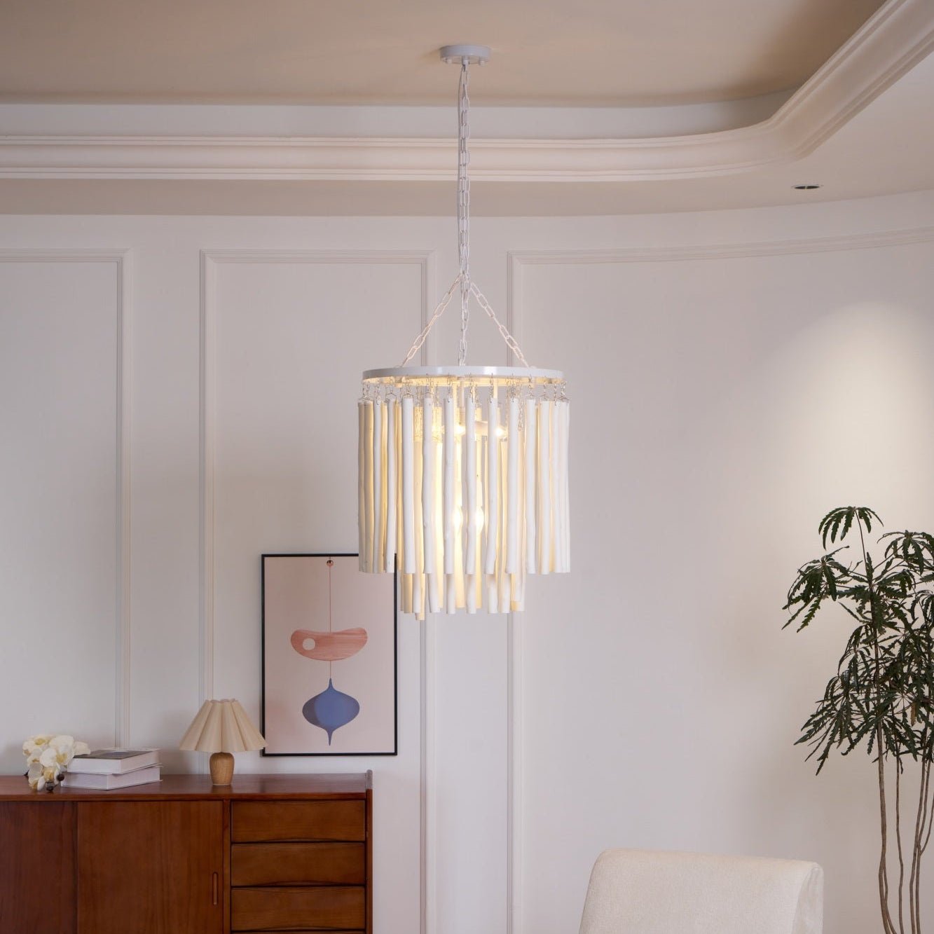 Xantir Postmodern Luxury Wood Chandelier-Neutral Decor
