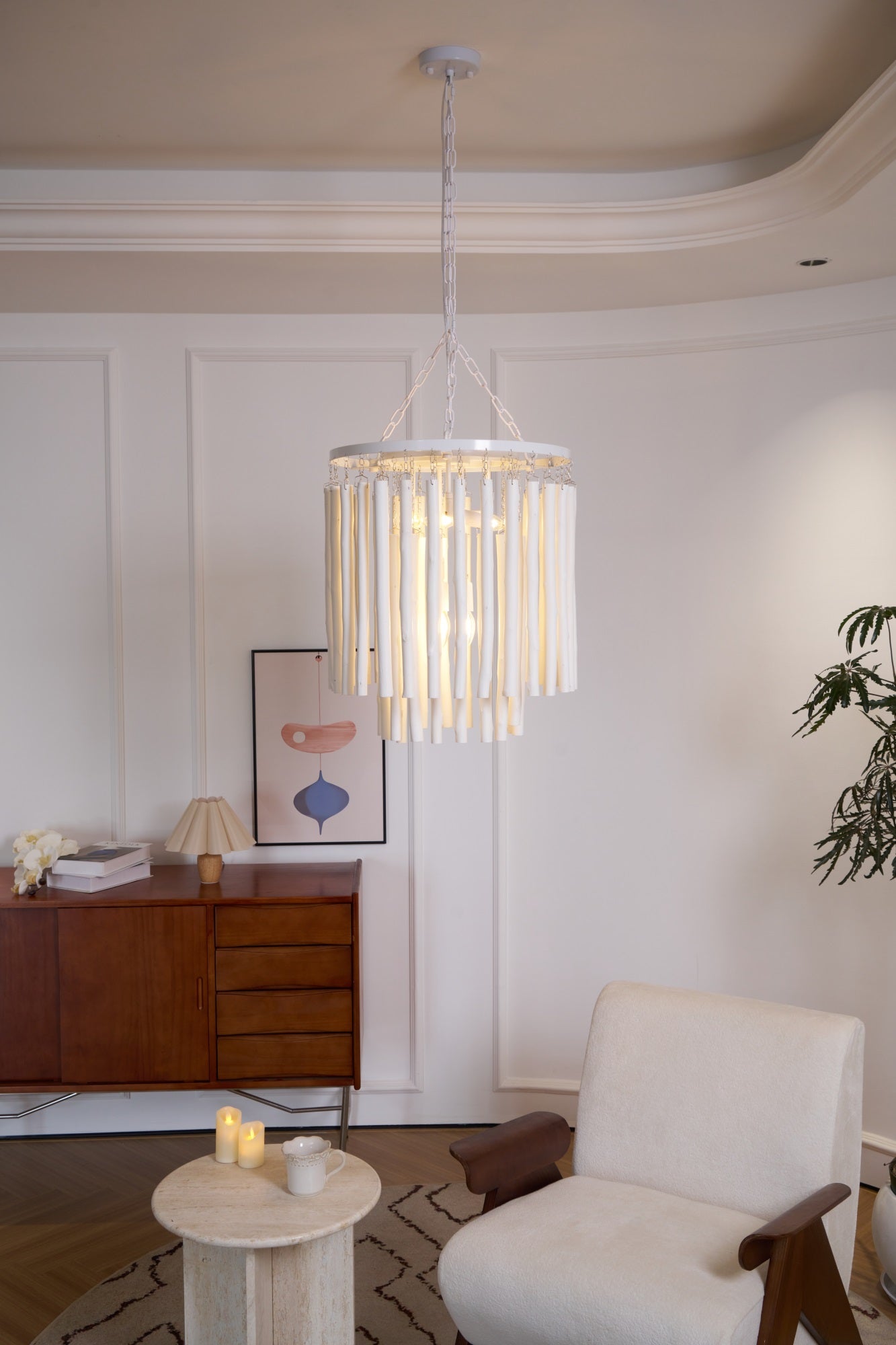 Xantir Postmodern Luxury Wood Chandelier-Neutral Decor
