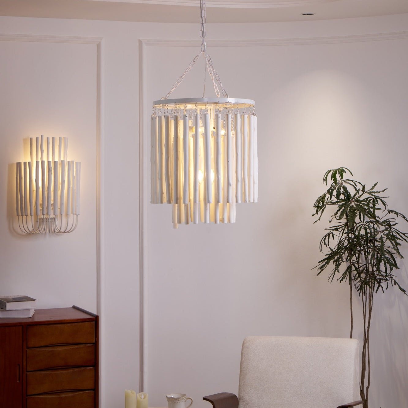 Xantir Postmodern Luxury Wood Chandelier-Neutral Decor