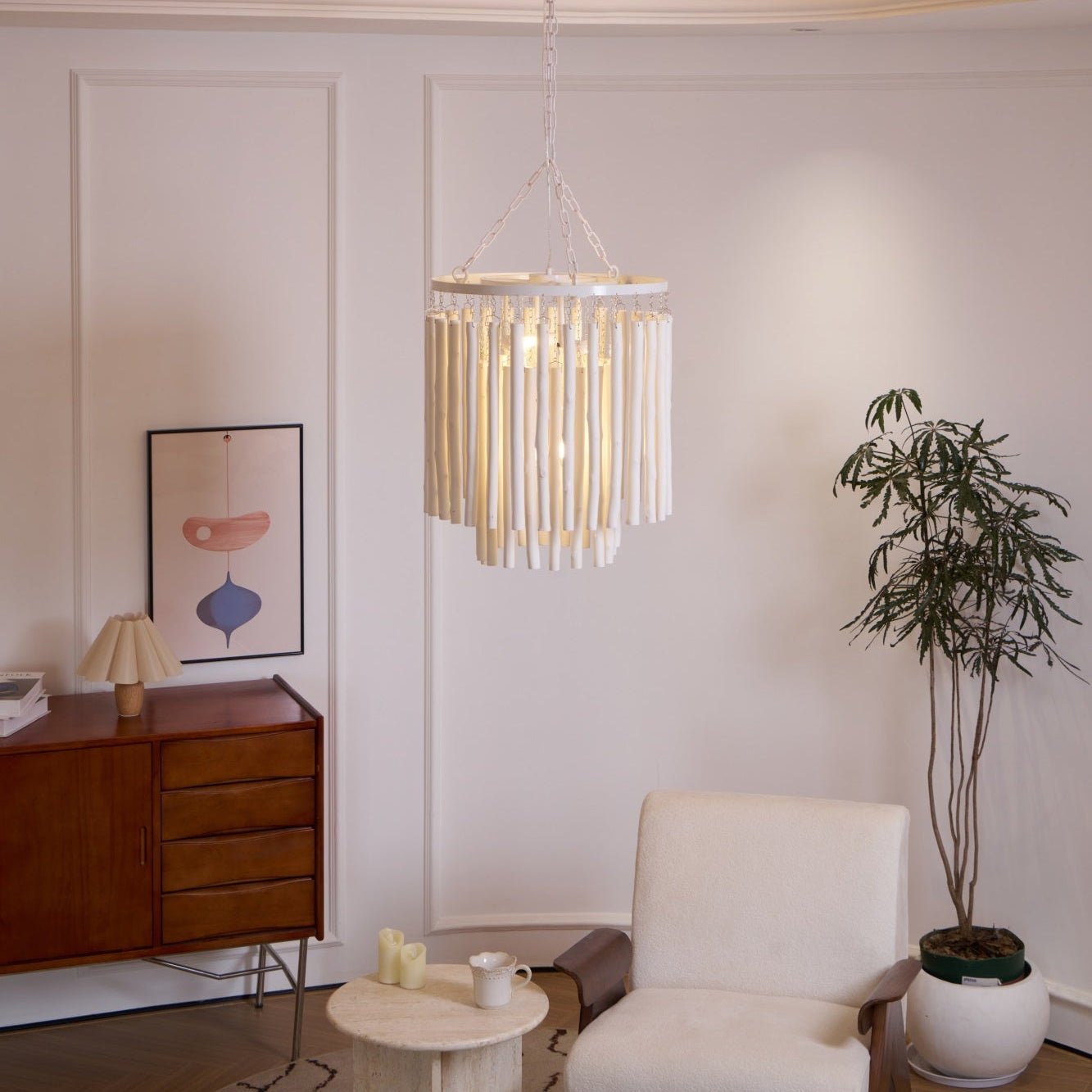 Xantir Postmodern Luxury Wood Chandelier-Neutral Decor