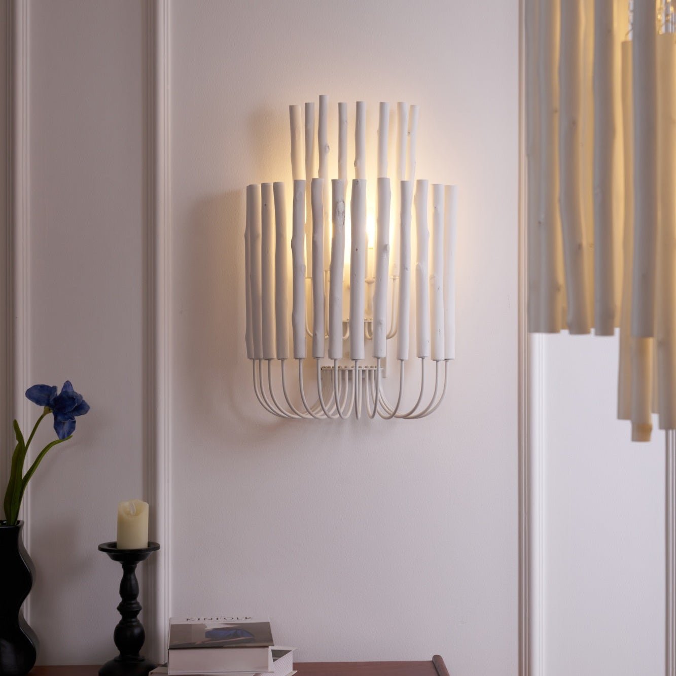 Vasilora Individual Creativity Art Wood Wall Lamp-Neutral Decor