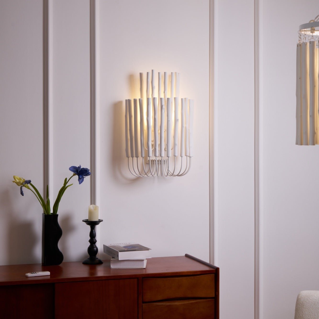 Vasilora Individual Creativity Art Wood Wall Lamp-Neutral Decor