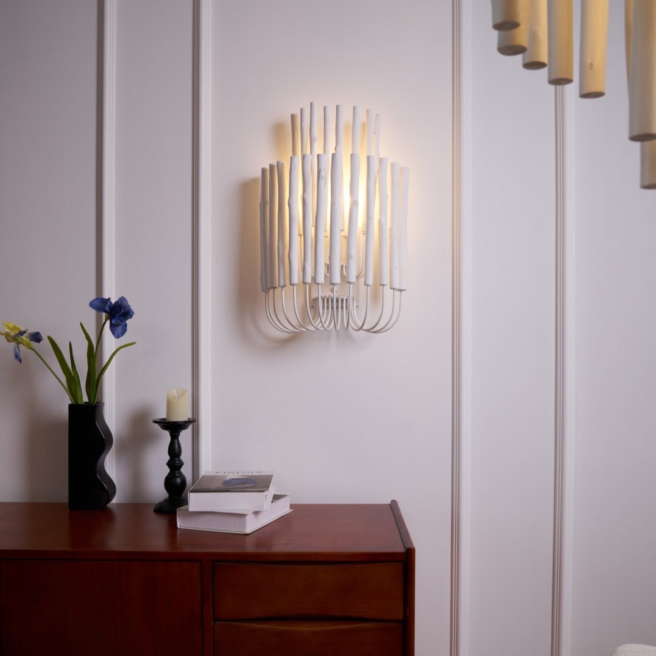 Vasilora Individual Creativity Art Wood Wall Lamp-Neutral Decor