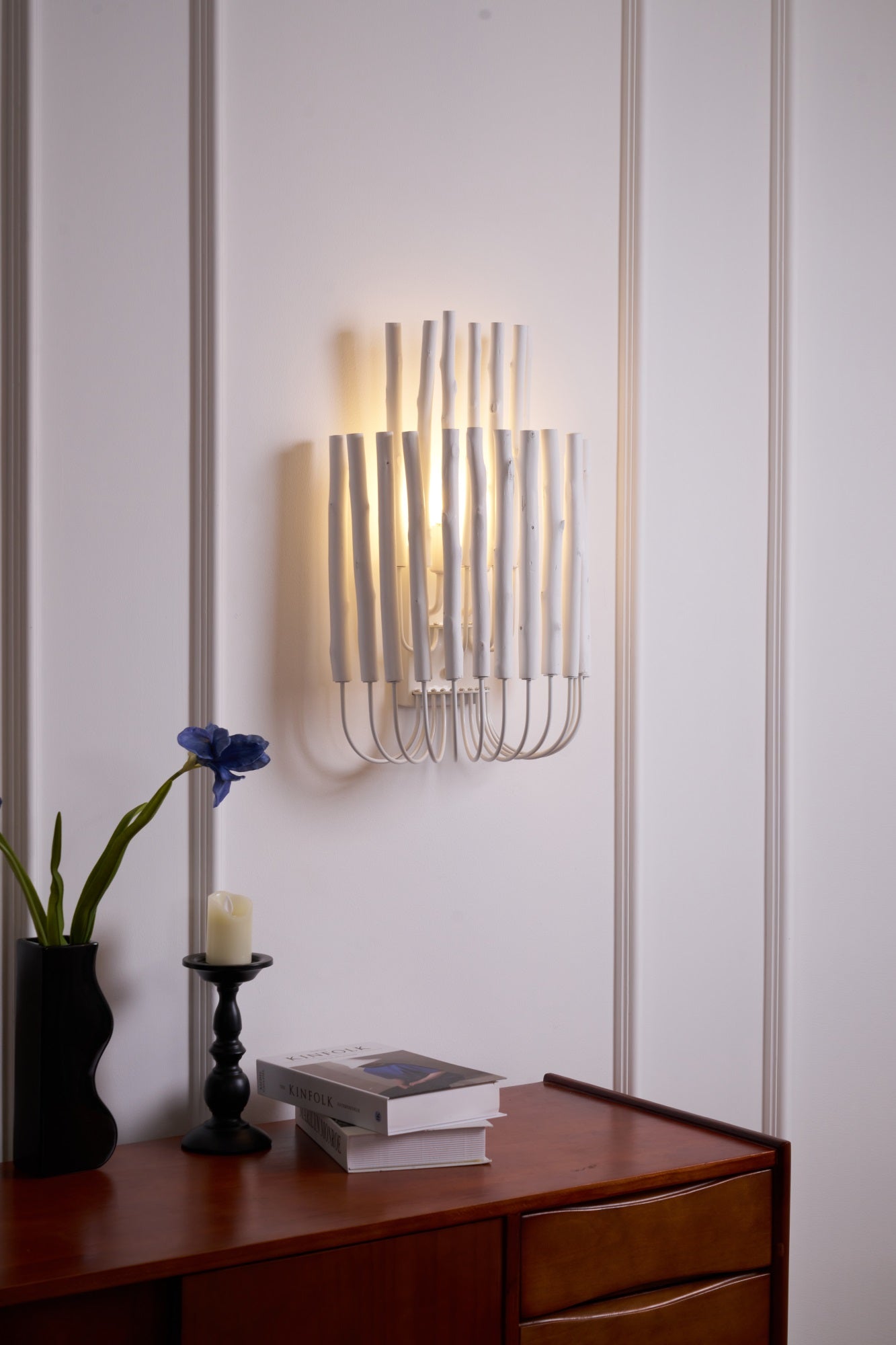 Vasilora Individual Creativity Art Wood Wall Lamp-Neutral Decor