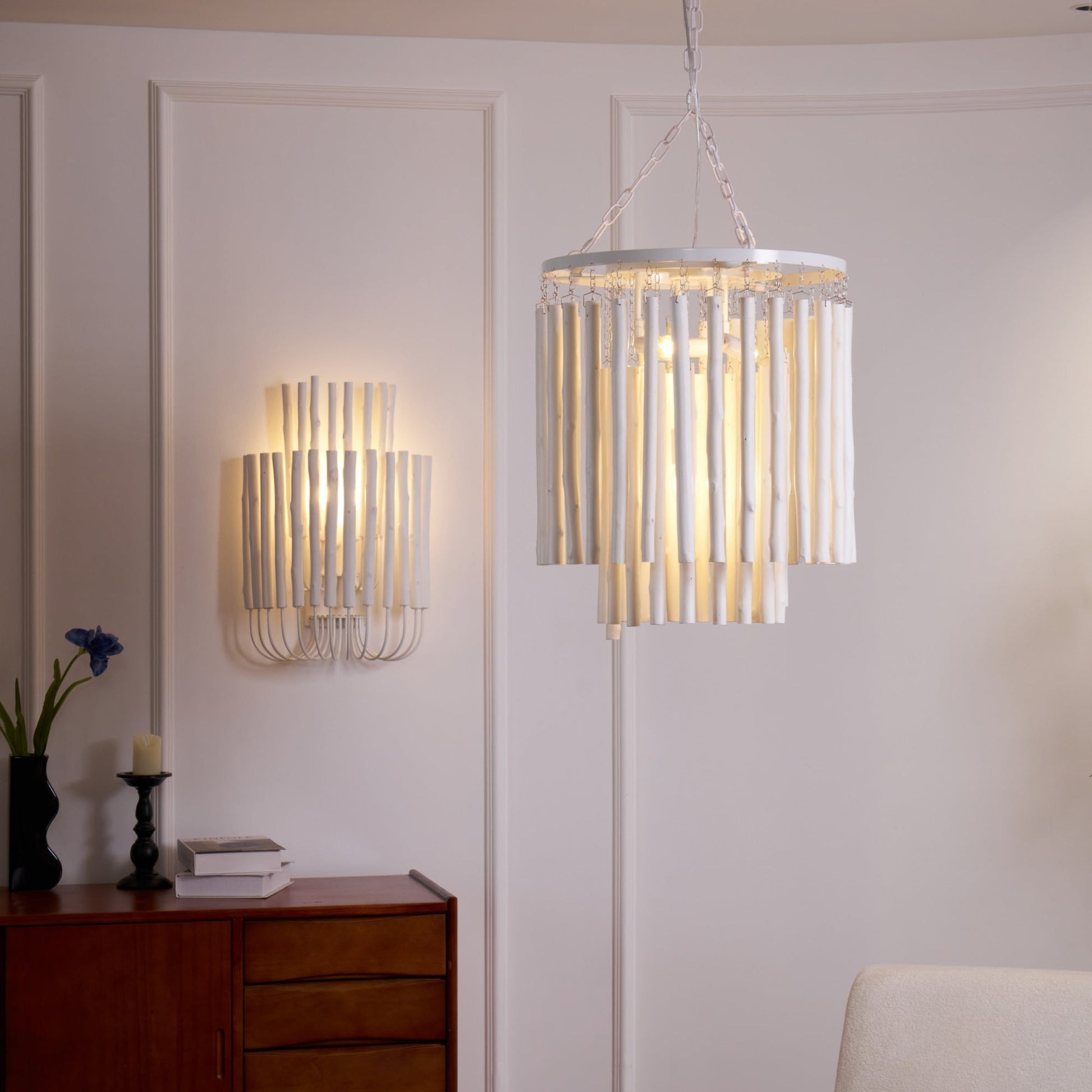 Vasilora Individual Creativity Art Wood Wall Lamp-Neutral Decor