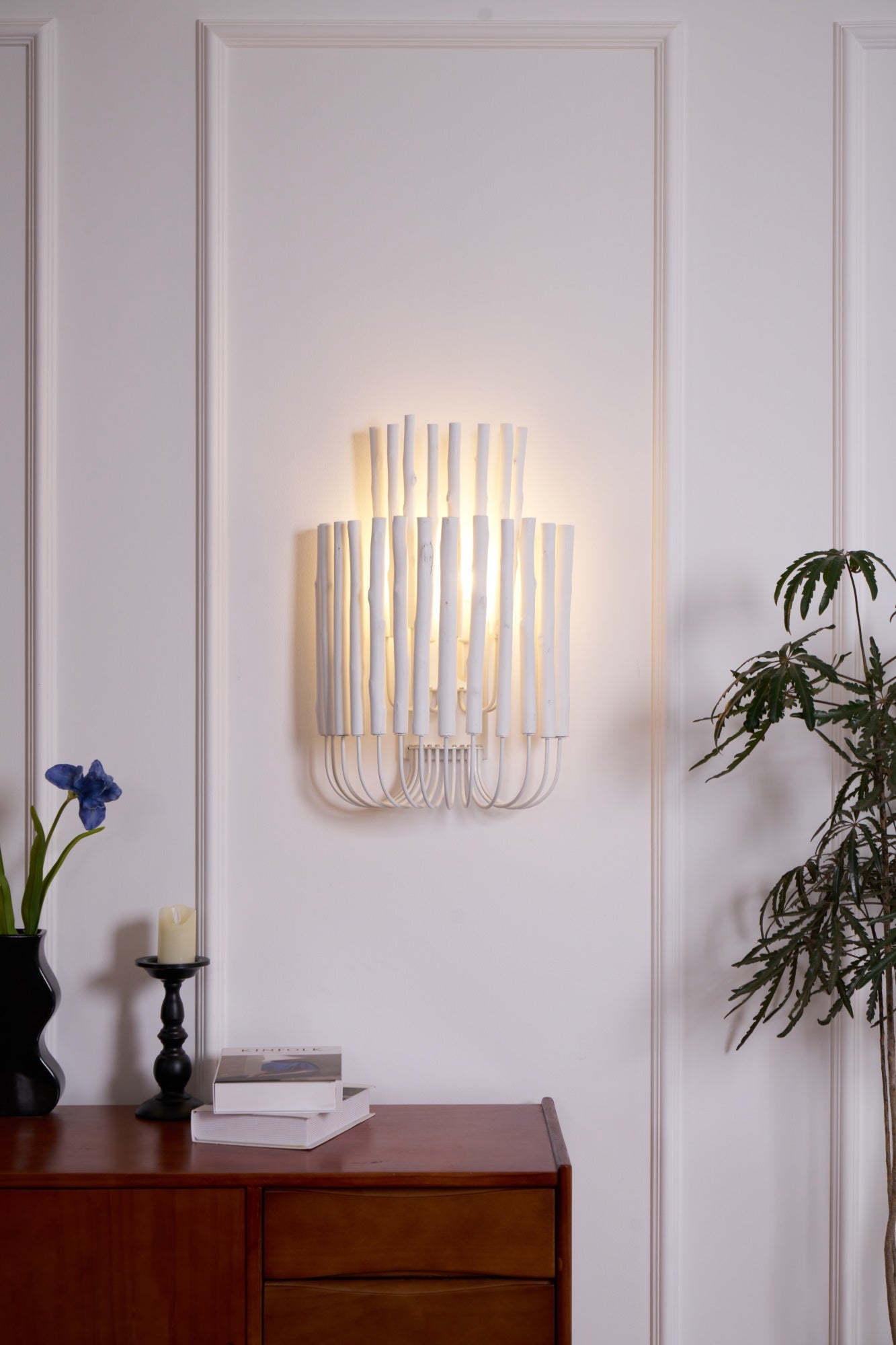 Vasilora Individual Creativity Art Wood Wall Lamp-Neutral Decor