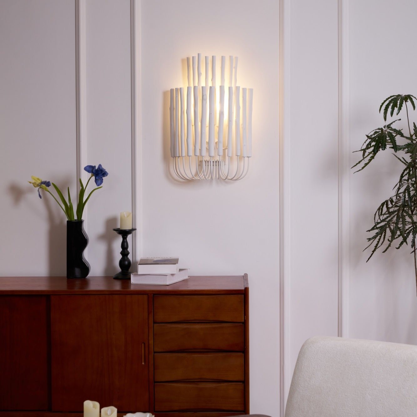 Vasilora Individual Creativity Art Wood Wall Lamp-Neutral Decor