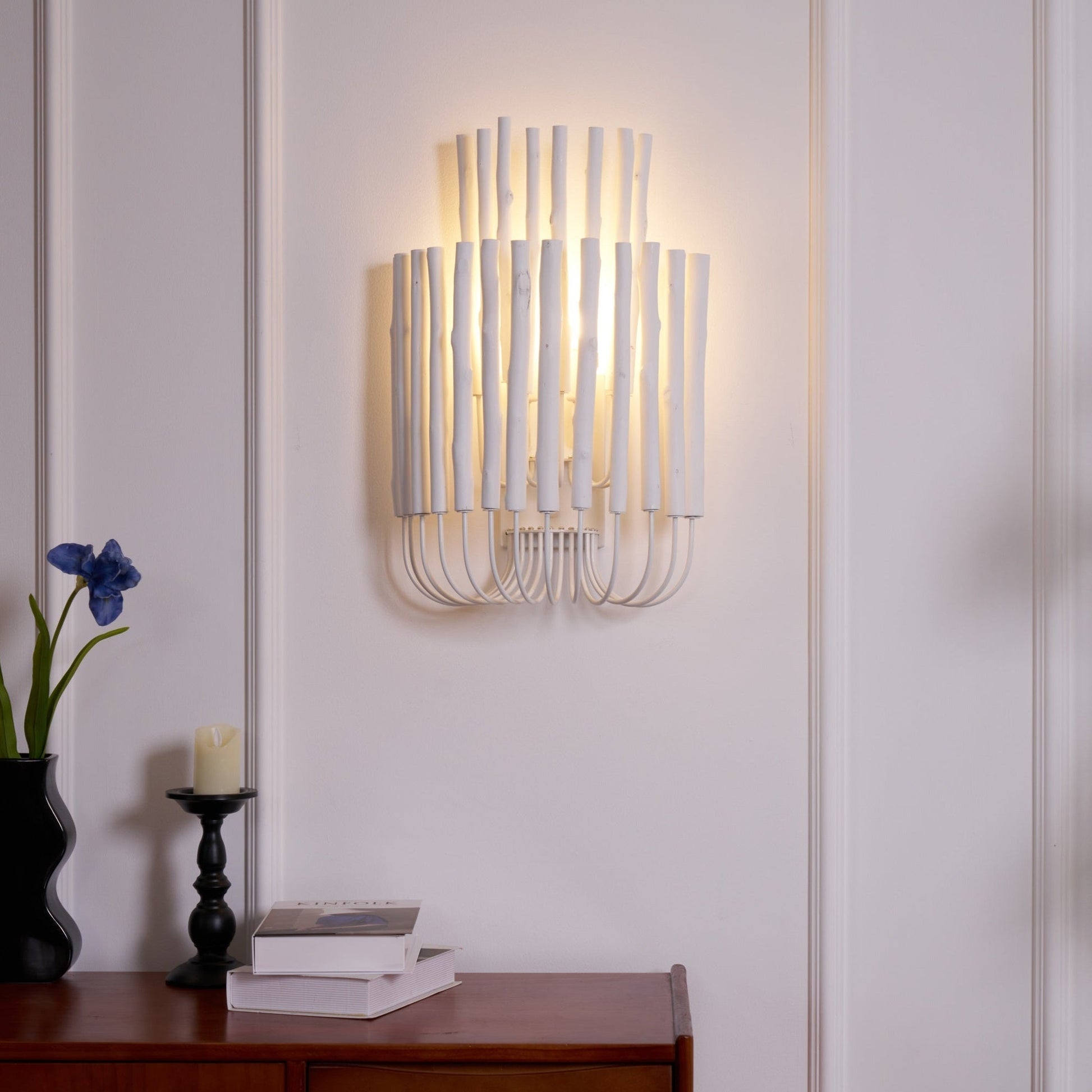 Vasilora Individual Creativity Art Wood Wall Lamp-Neutral Decor