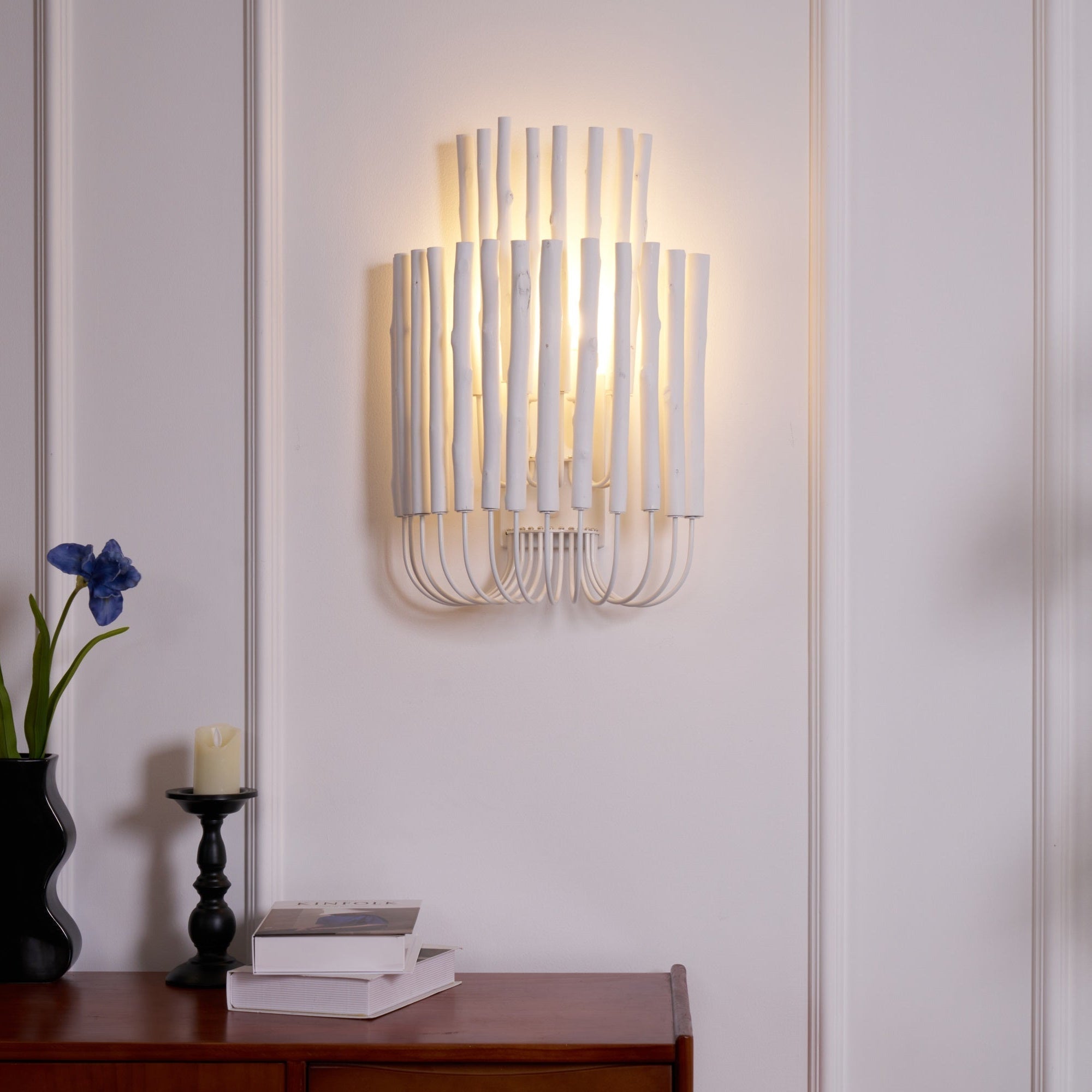 Vasilora Individual Creativity Art Wood Wall Lamp-Neutral Decor