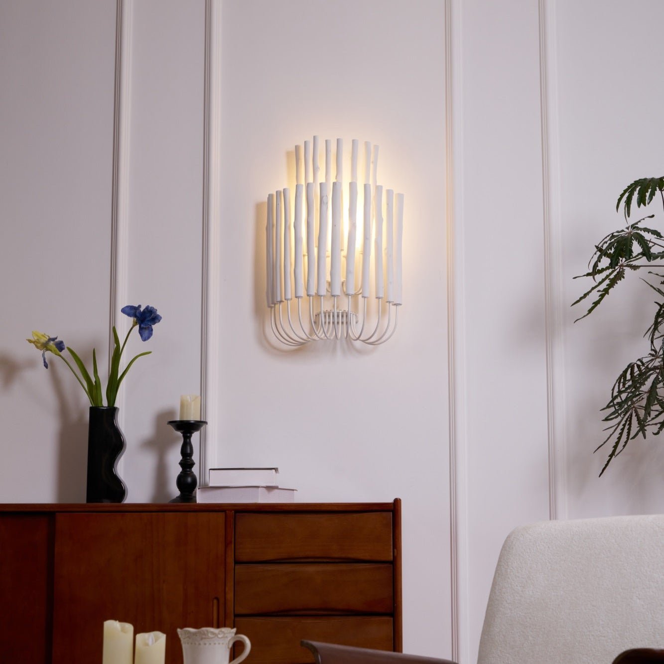 Vasilora Individual Creativity Art Wood Wall Lamp-Neutral Decor