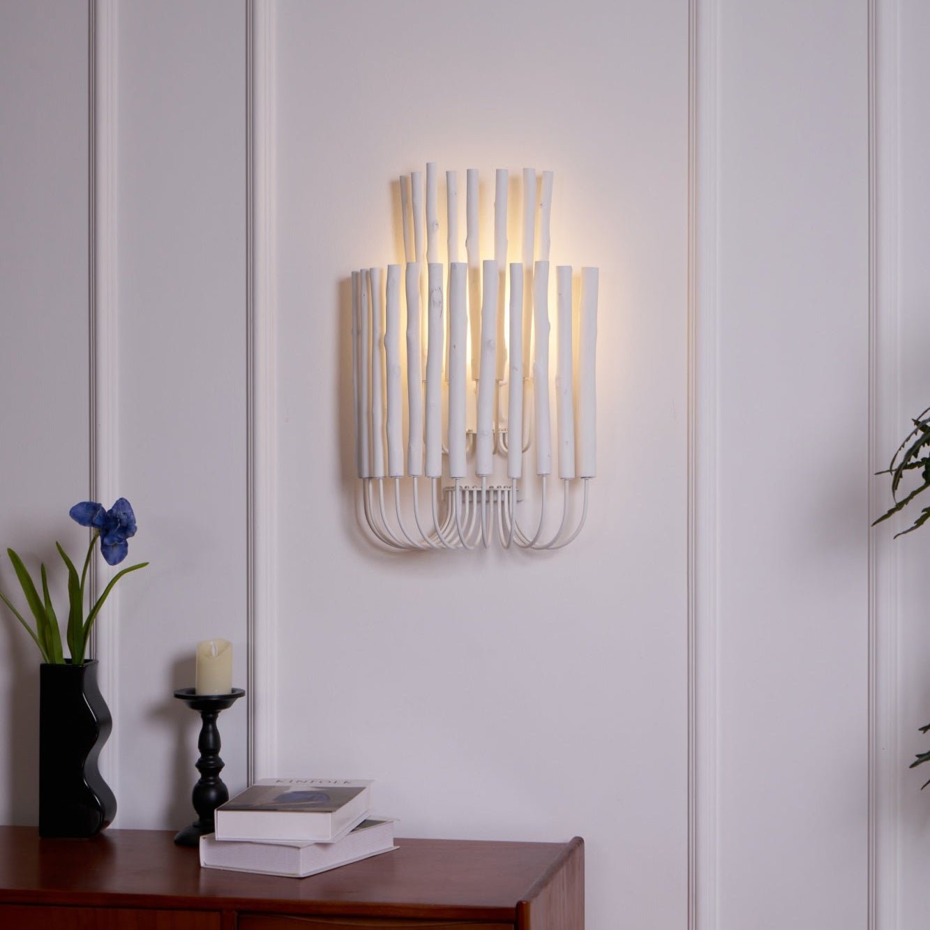 Vasilora Individual Creativity Art Wood Wall Lamp-Neutral Decor